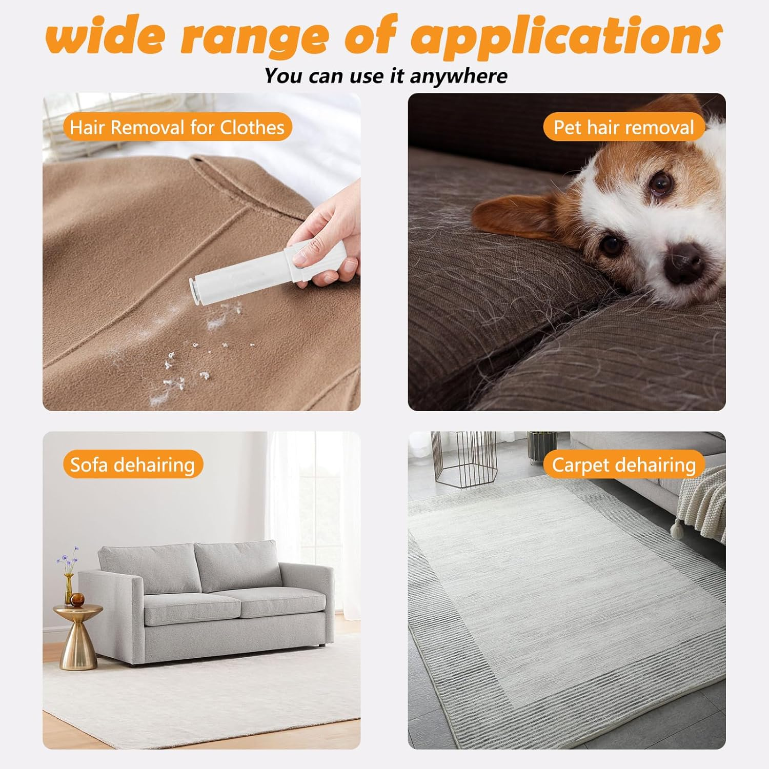 LELE LIFE Mini Lint Roller, Travel Lint Roller for Clothes, Extra Sticky Small Portable with Cover, Cat Hair Remover with 5 Refills, White Lint Roller, Pack of 2 - 12 Rolls Refills image number 7