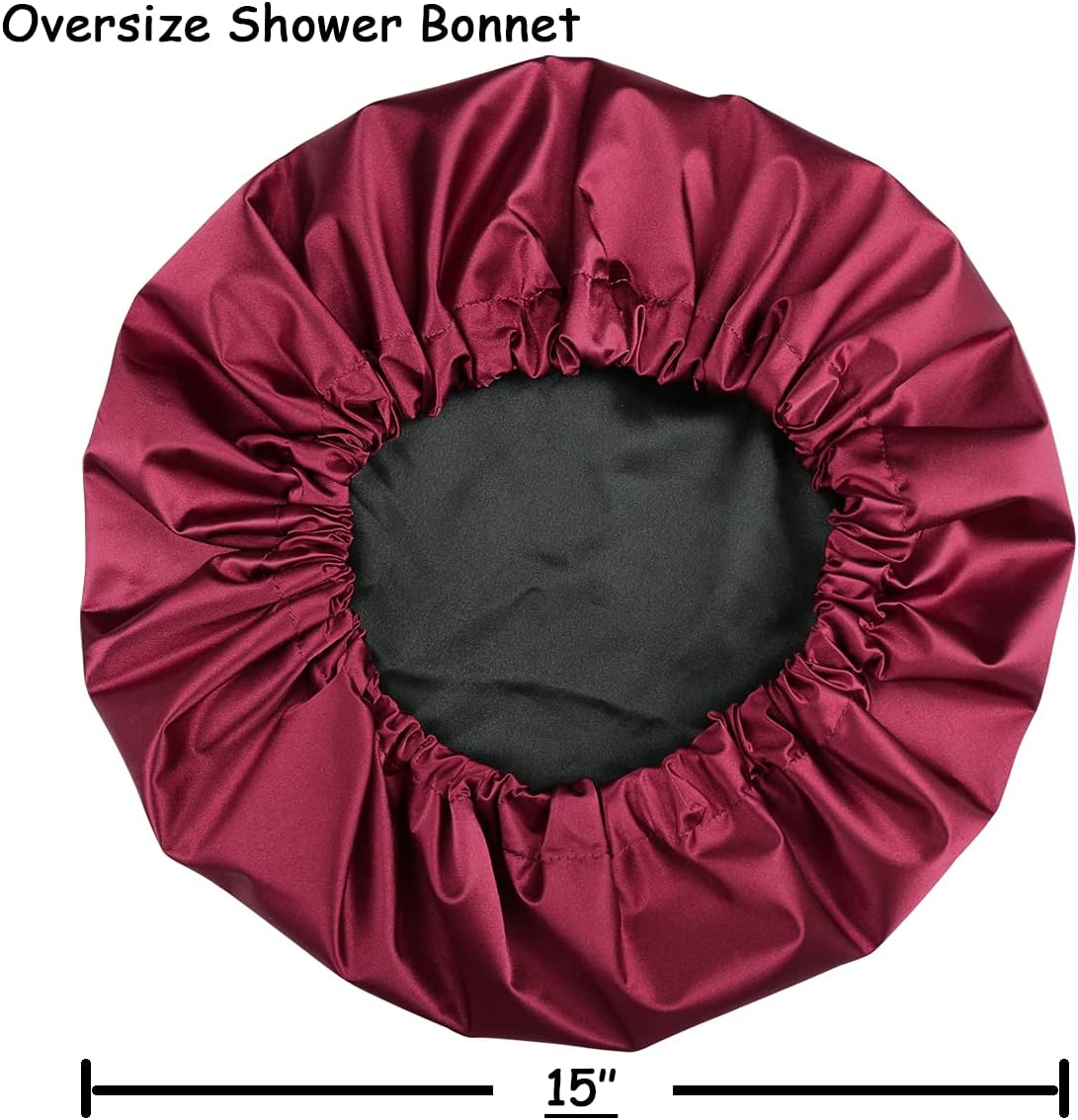 Wash Shower Cap Waterproof Bonnet for Long Braids Dreadlocks Women Extra Large image number 6