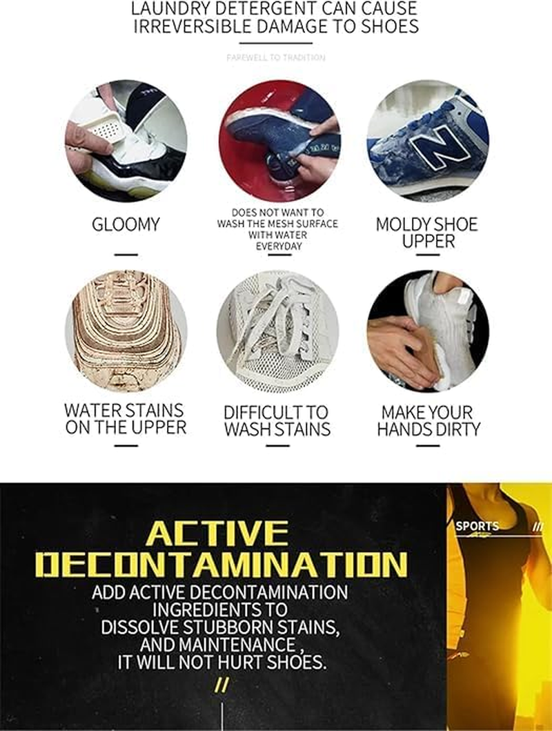 Sneaker & Shoe Cleaning Kit &ndash; Cleaner & Care Kit for Leather, Suede, Canvas, and Mesh Shoes &ndash; Includes Brush, Solution, Cloth, and Protector Spray &ndash; Perfect for White, Athletic, & Designer Sneaker