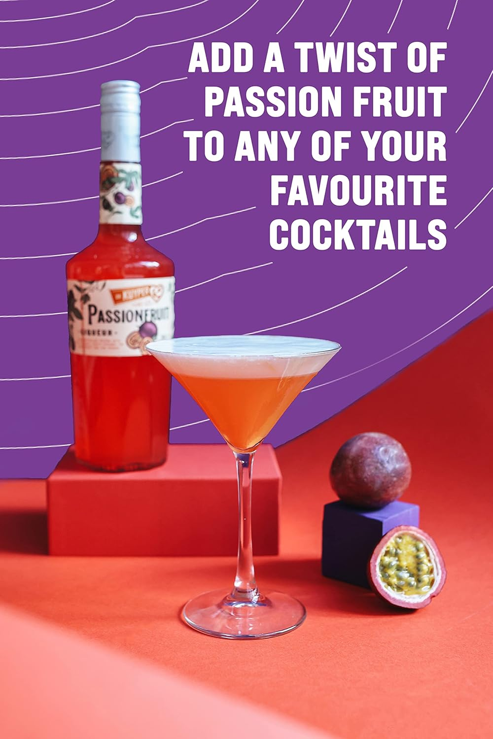 De Kuyper Passion Fruit Liqueur I 50Cl I 15% ABV I Sweet and Tangy Liqueur Made with Fresh Passion Fruit I Perfect for Tropical Cocktails, Mocktails, and Exciting Creations image number 3