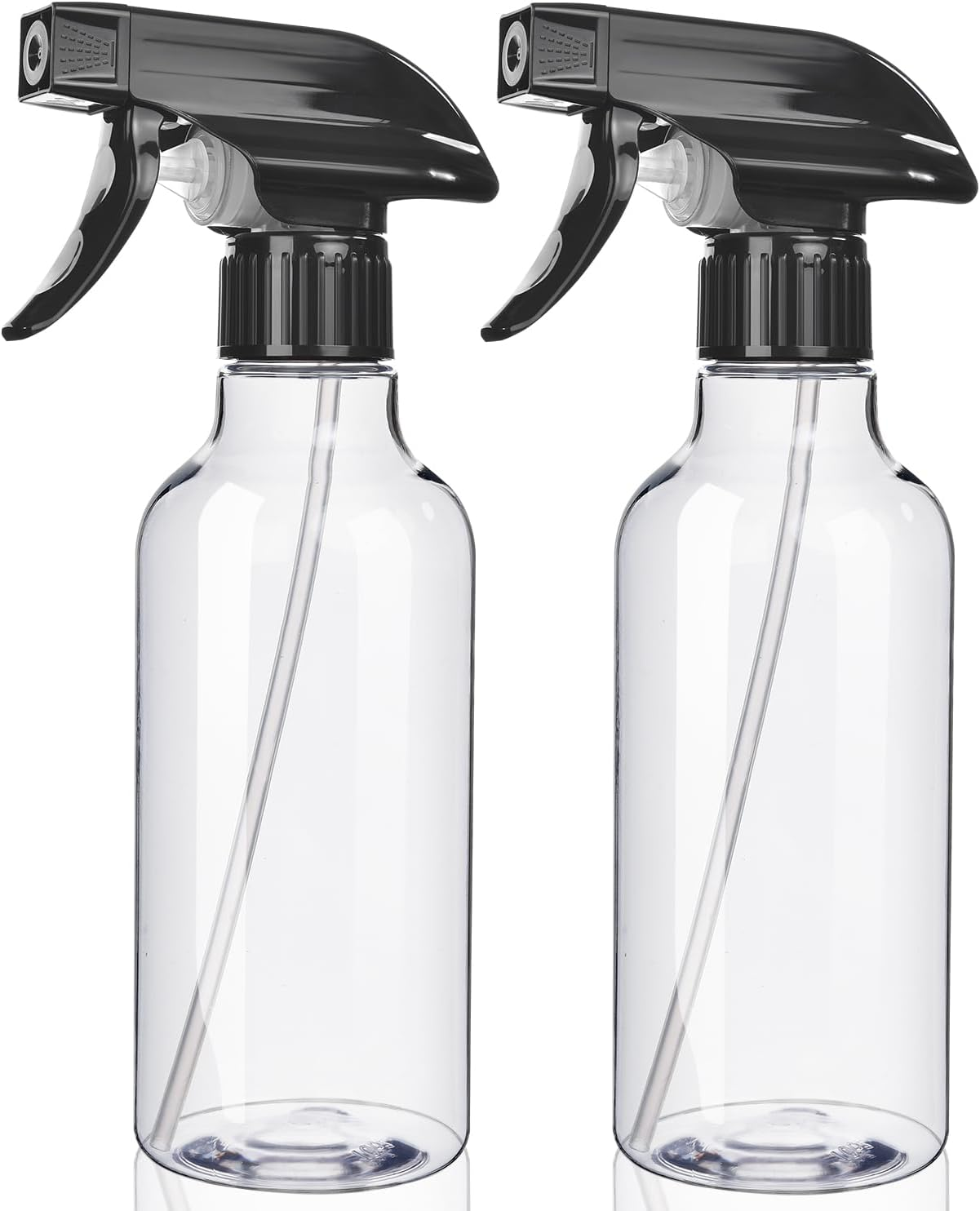 Uineko Spray Bottles 2-Pack, 10 Oz, Mist & Stream, Heavy Duty Spraying Empty Water Sprayer Bottle, BPA Free Plastic Refillable Containers for Cleaning Solutions, Plants, Hair, Essential Oils (Clear) image number 5