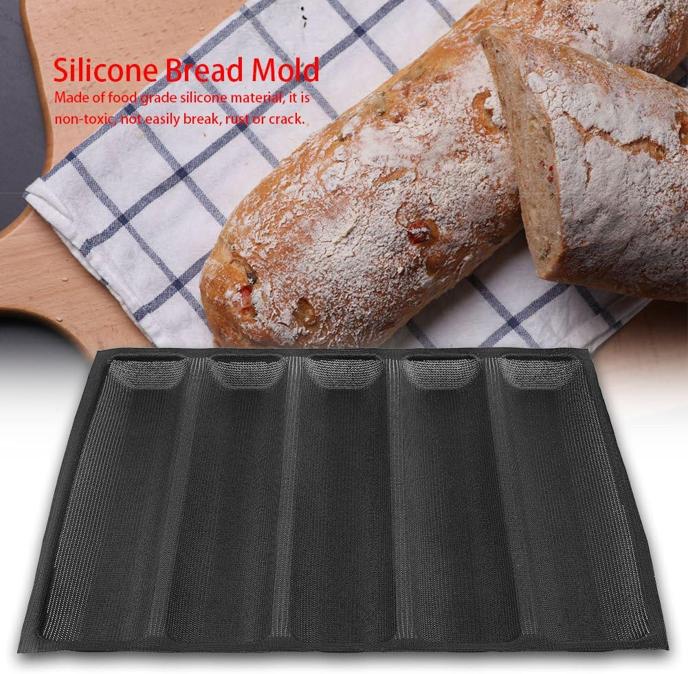 Silicone Bread , Silicone Oblong Shape Bread Molds Baguette Pan French Bakeware Tray image number 2