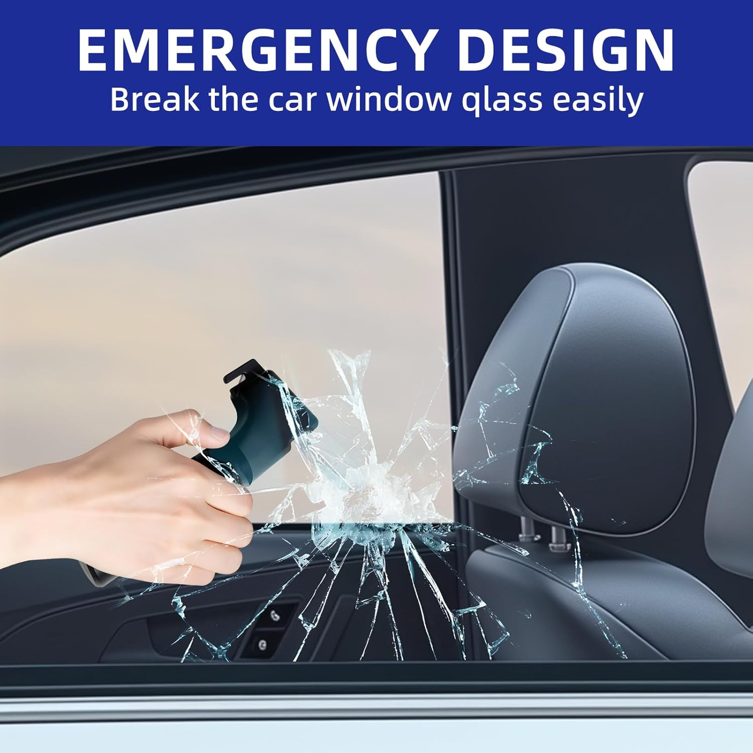 Car Door Handle for Elderly, 2Pack Car Door Assist Handle 3 in 1 Multifunction Vehicle Door Latch Handles, Auto Cane Car Grab Handle, Emergency Tool, Broken Windows, Can Be Used to Cut Seat Belts image number 5