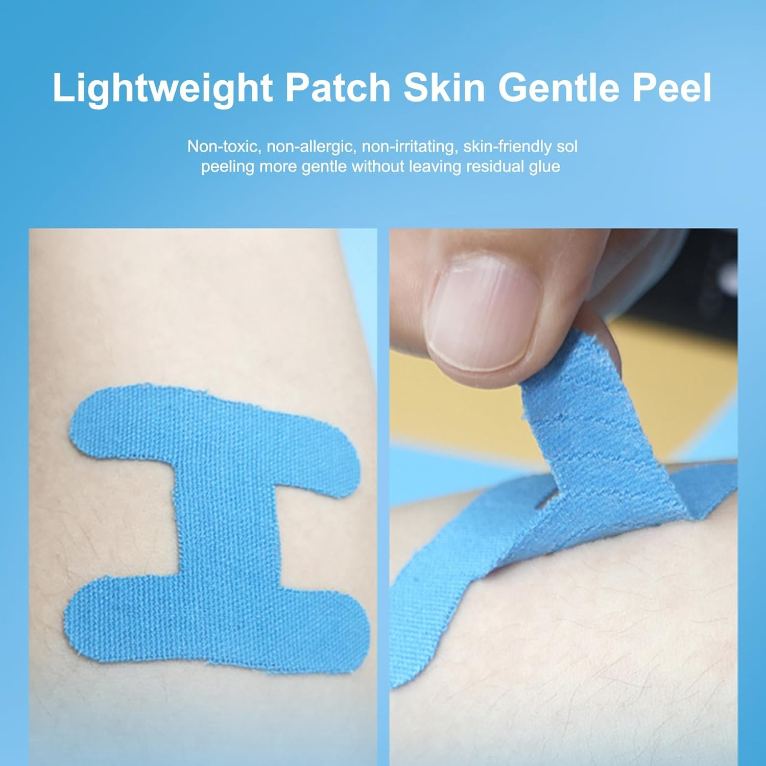 Mouth Tape for Sleeping Anti-Snoring, 60Pcs Breathable H-Shaped Mouth Strips - Sleep Aid Tapes for Improving Nasal Breathing - Blue-60Pcs image number 3