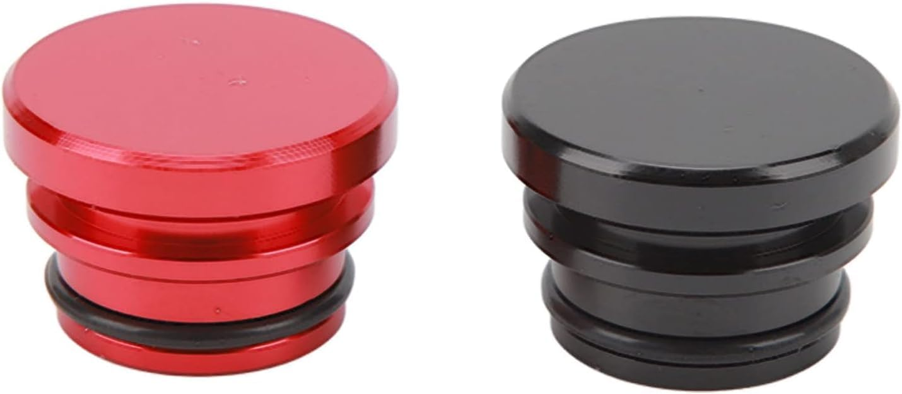 2 Pcs Red & Black Aluminum Alloy Cigarette Lighter Dust Plug - 12V Socket Cover Cap, Dustproof Protection for Car Accessory Ports, Decorative Vehicle Lighter Plug Cover image number 4