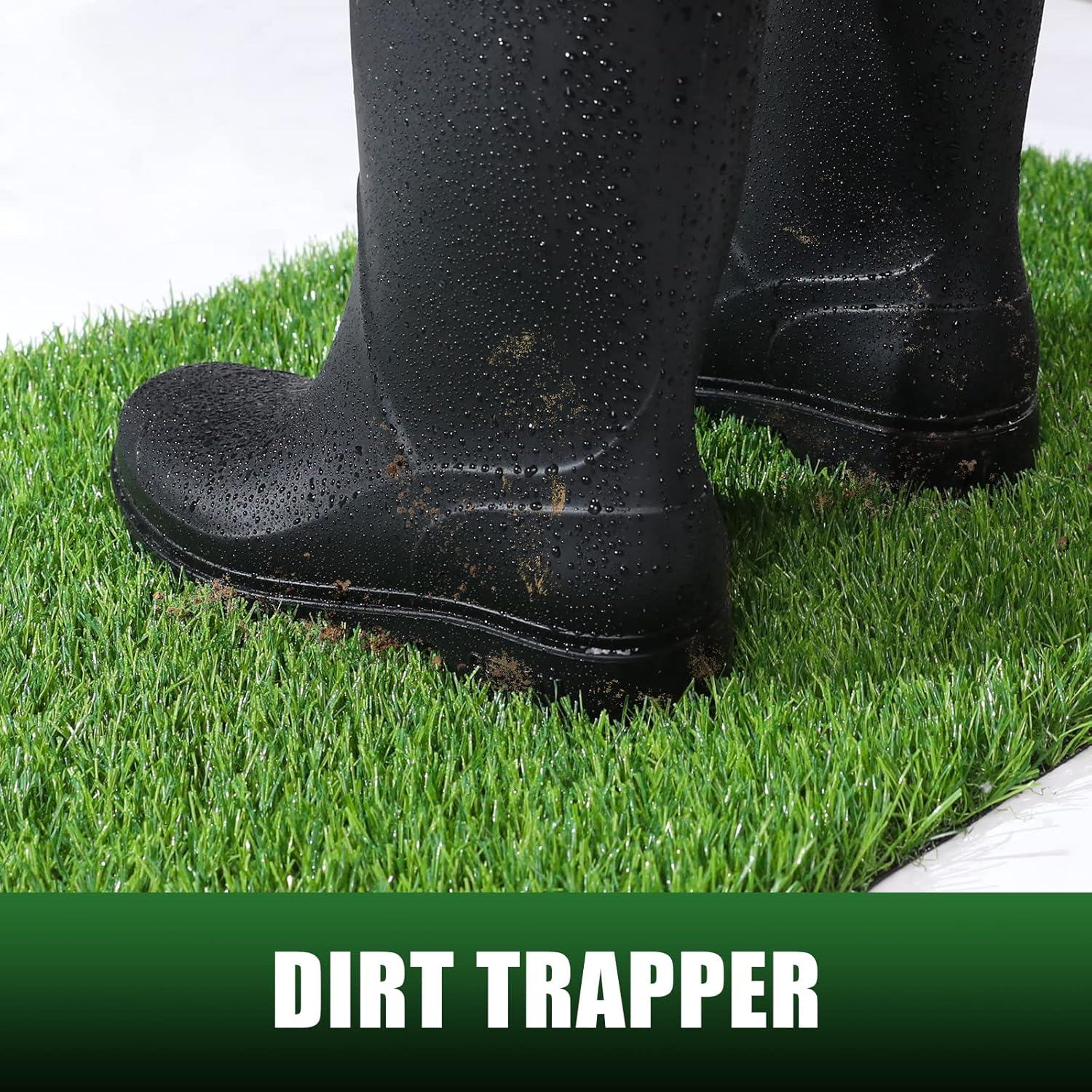 TREETONE Artificial Grass Door Mat, Thick Turf Grass Indoor/Outdoor Rug, Perfect for Entryway, Patio Lawn Synthetic Doormat, Dog Realistic Grass Mats, 24X35 Inches image number 1