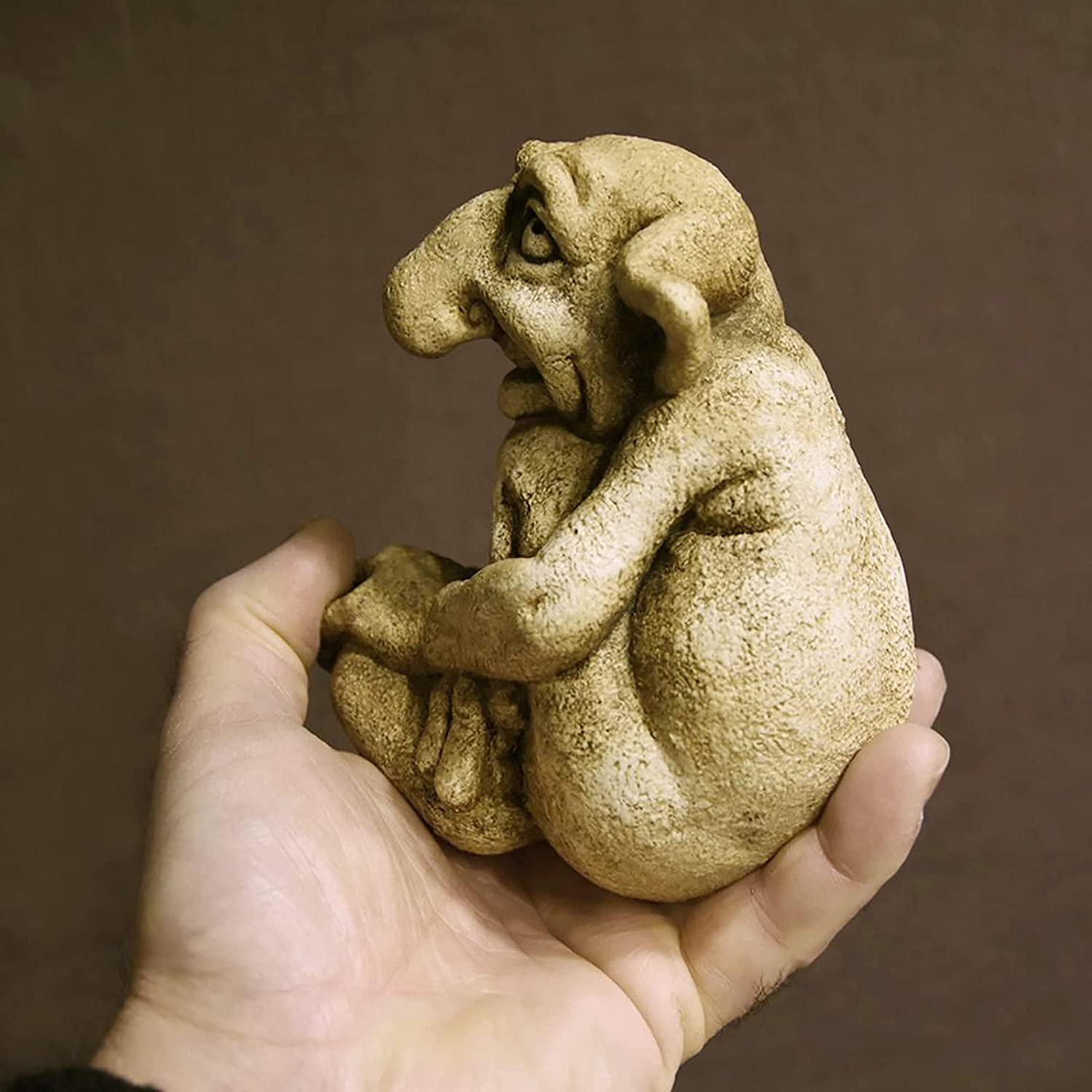 Troll Statues Home Decor, Gargoyle Statues, Cast Stone Trolls, Gothic Sculpture Home Garden Art Decorations, Exquisite Stone Statues for Indoor Outdoor image number 3