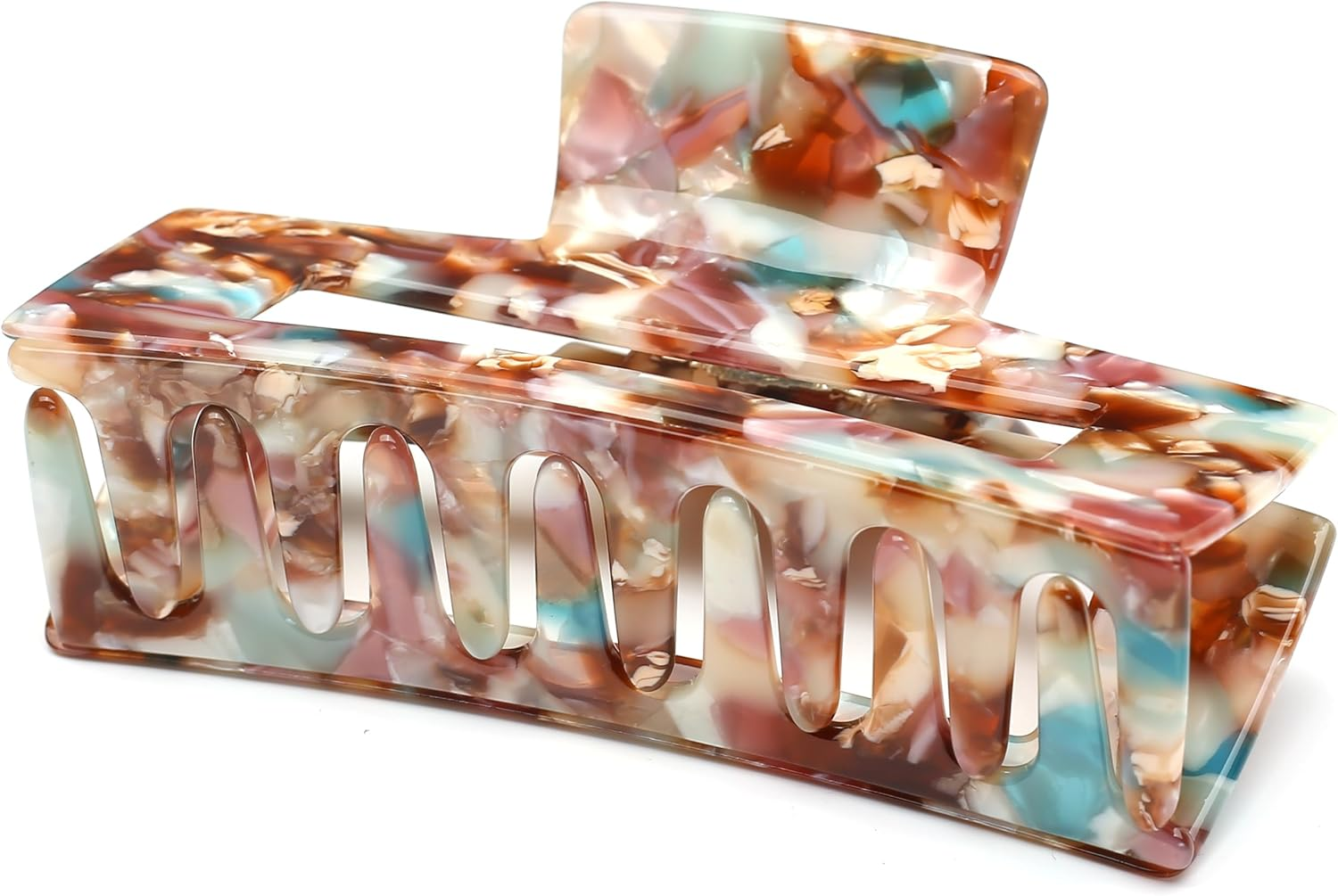 Qingoo Large Acetate Hair Clip Claws Hair Clip Beautiful Women'S Hair Accessories Elegant Hair Accessory 1 Piece (10.5 X 5.7 Cm, Multi-Colour) image number 5