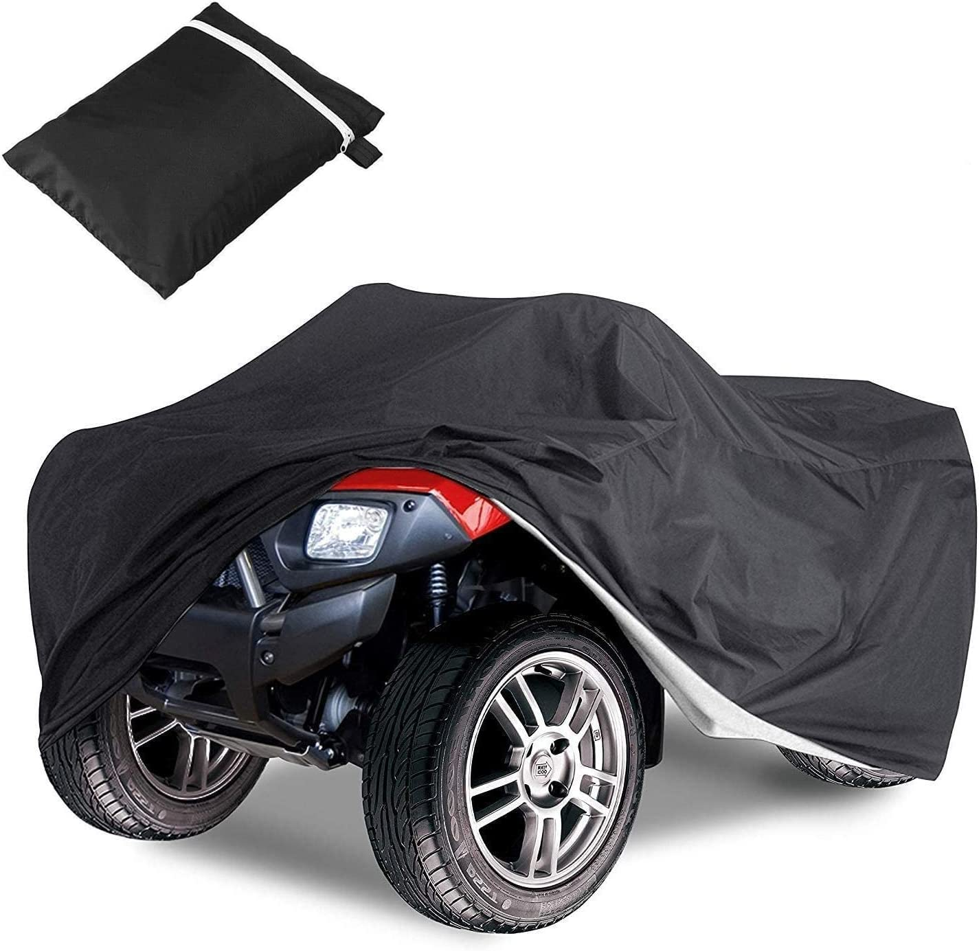 ATV Cover Waterproof MAYHOUR Beach Buggy Cover Outdoor Dust Rain UV Protection Four Wheeler Universal Heavy Duty Quad Cover Universal for Honda Polaris Yamaha Suzuki (L:79&times;37&times;42In/200&times;95&times;106Cm) image number 4