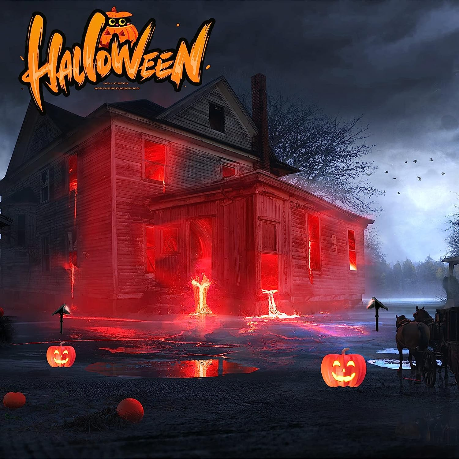 Solar Spotlights Outdoor Waterproof, Dusk to Dawn Color Changing Solar Light Solid 7 Colors, Stake Solar Lights Keep on All Night (4-Pack) image number 5