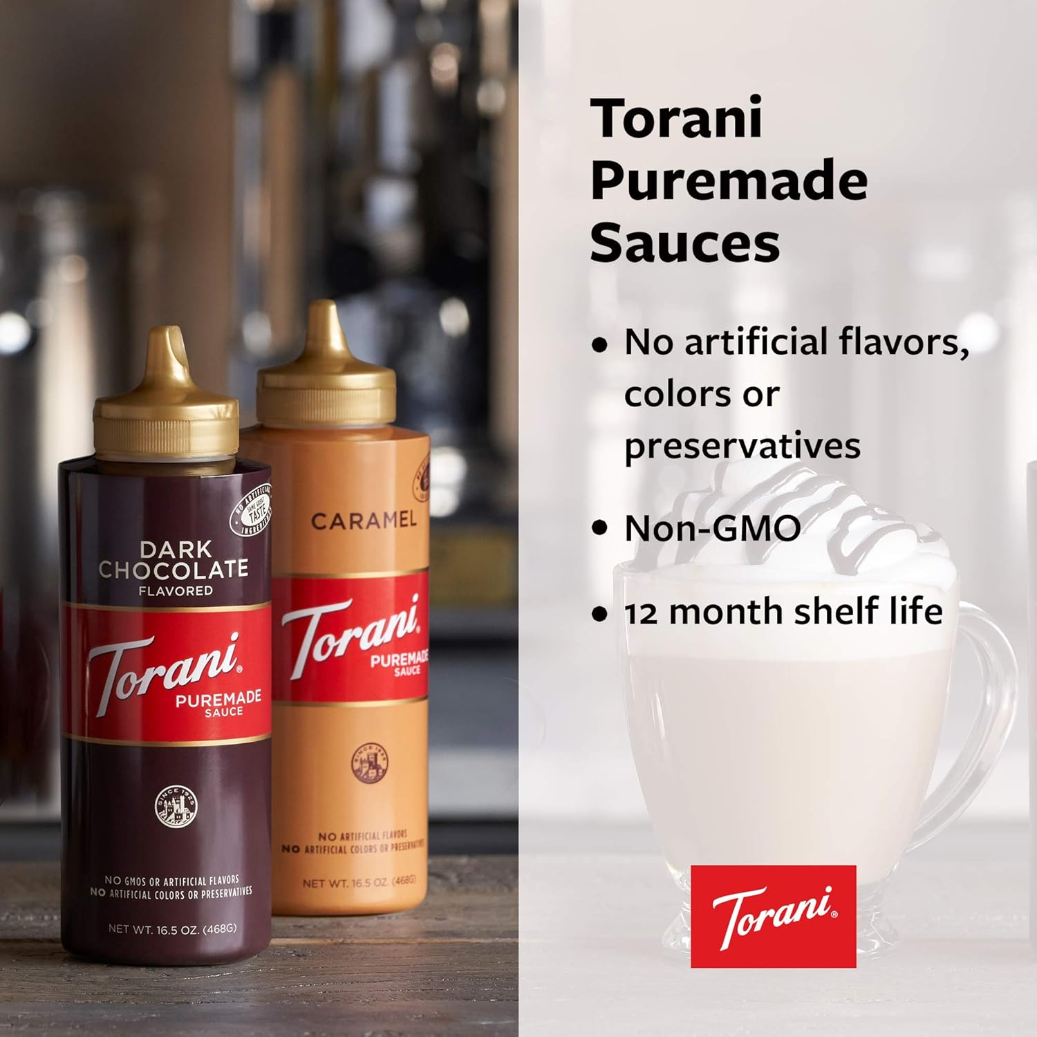 Torani Sugar Free Sauce, Caramel, 64 Ounces image number 4
