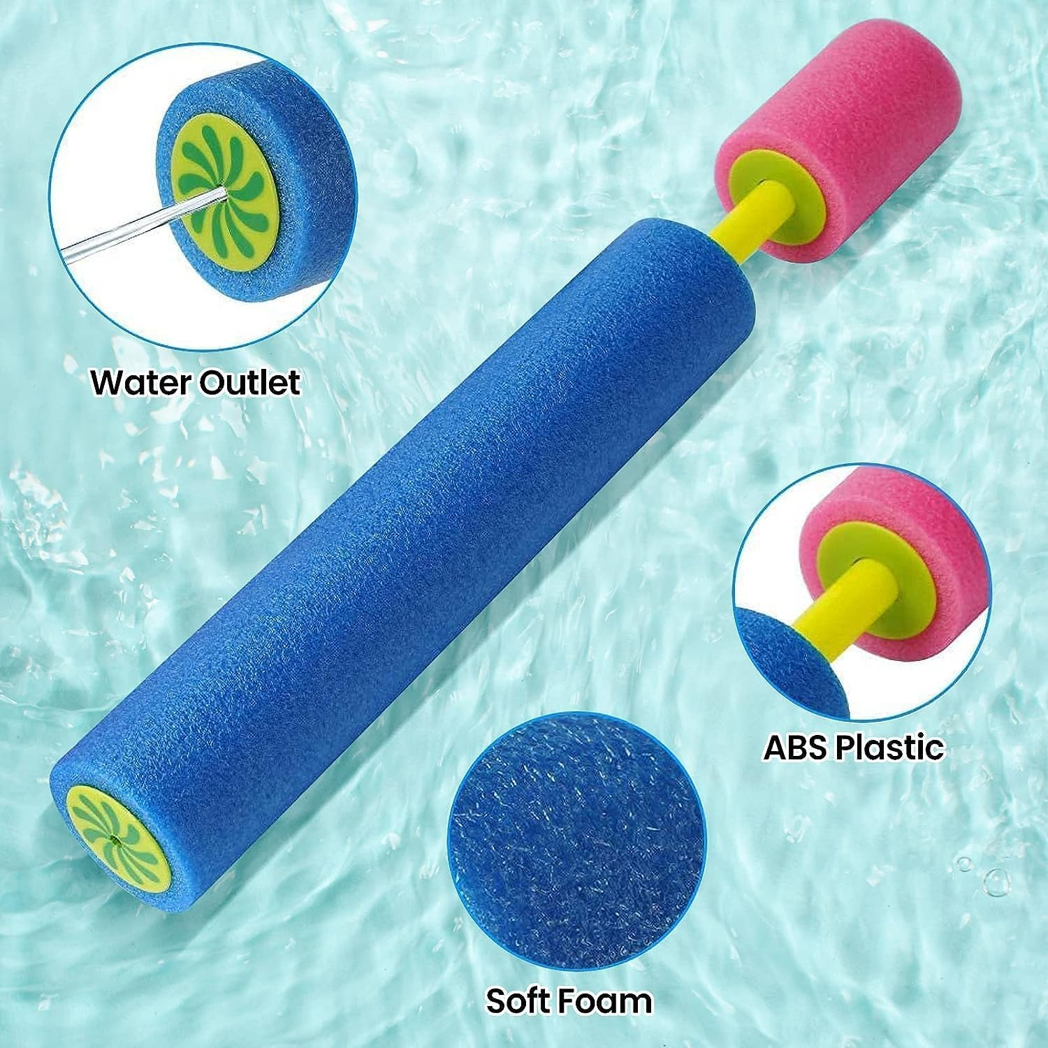 Kids & Adults Water Blasters, Powerful Range Water Guns - Shoots up to 12 Metres, Summer Outdoor Pool Play, Perfect for Aussie Beach Fun, Suitable for Ages 4-10 Boys and Girls (6 Pack) image number 4