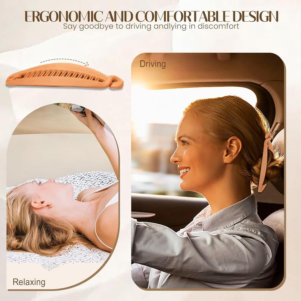 XFSRG Pack of 7 Women'S Oval Banana Comb Twist Clip Pluggable Hair Clips Simple and Refined Elegant Hair Accessories image number 4