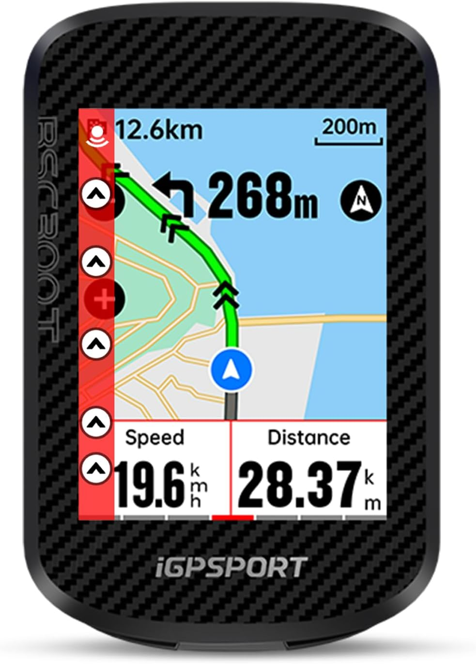 Igpsport BSC300T Bike Computer with 2.4 Inch Colorful Touch Screen, Offline Map Navigation off Course Warning,Type-C, IPX7,130 Data Display Compatible with Bluetooth 5.0 &ANT+ Ebike,Strava Sync image number 3