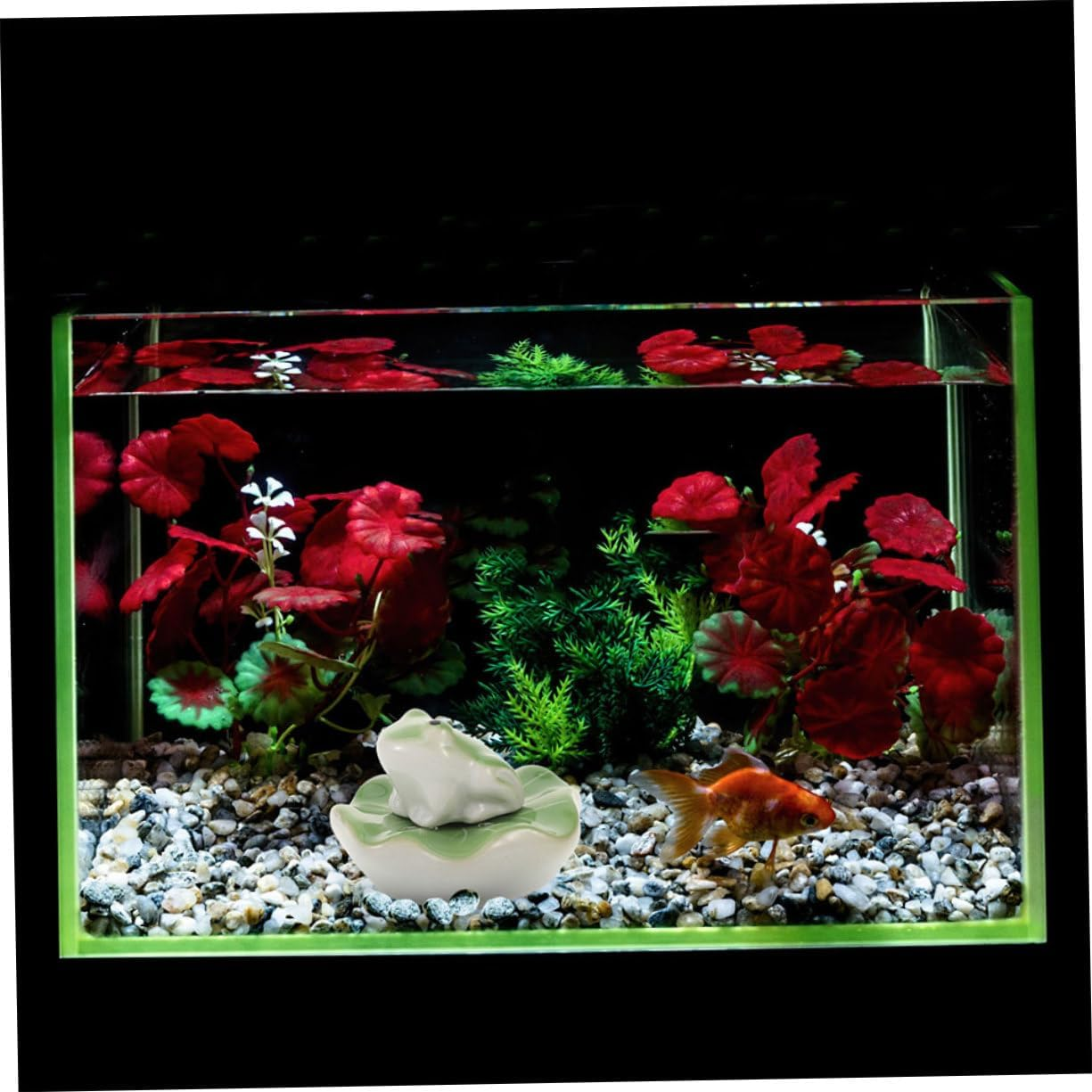 CIMAXIC 2Sets Ceramic Floating Frogs Tea Pet Sculptures for Fish Tank Aquarium Decor Aquarium Landscape Decorations for Home and Office image number 3