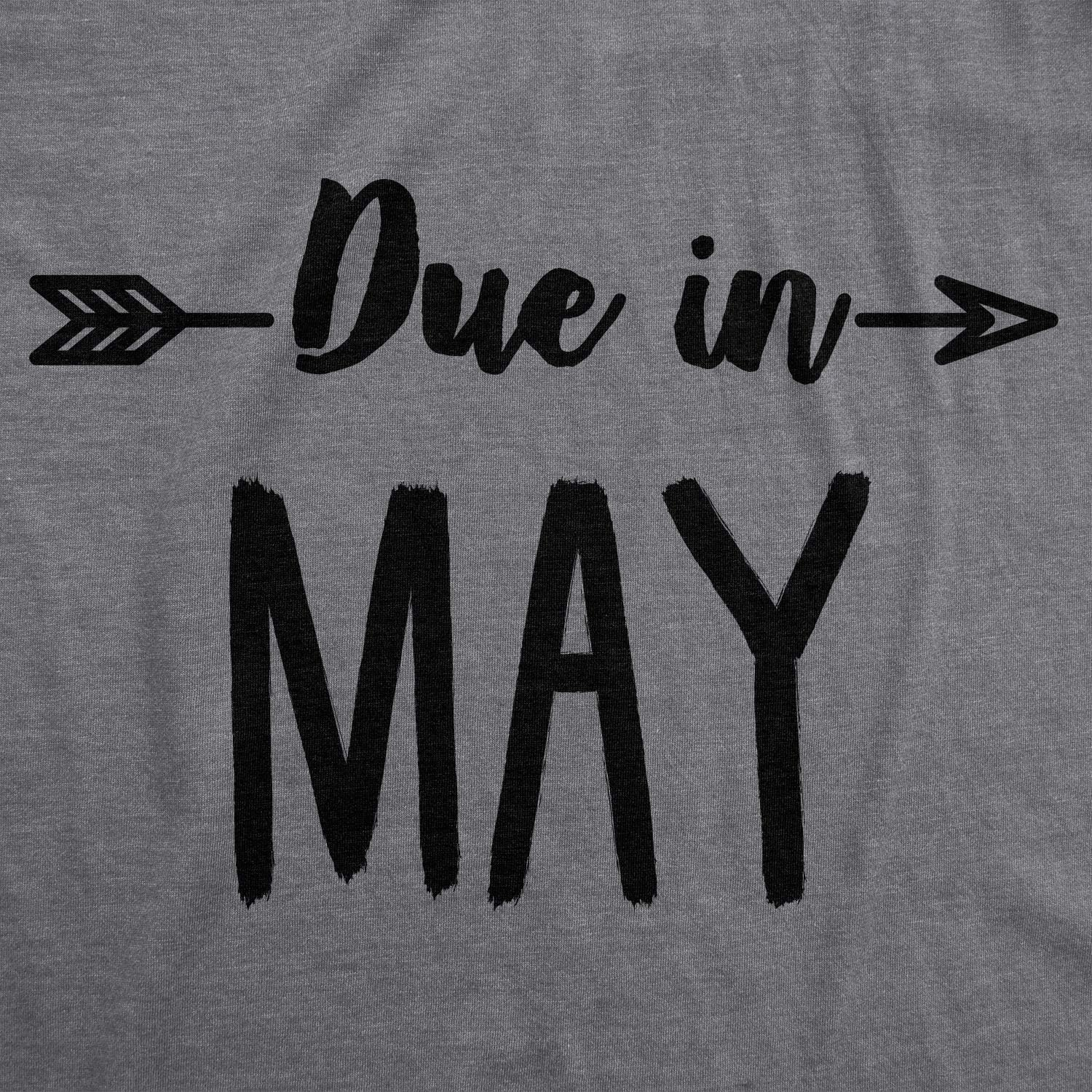 Crazy Dog T-Shirts Maternity Due in T-Shirt Choose Month Funny Pregnant Expecting Due Date Tee image number 6