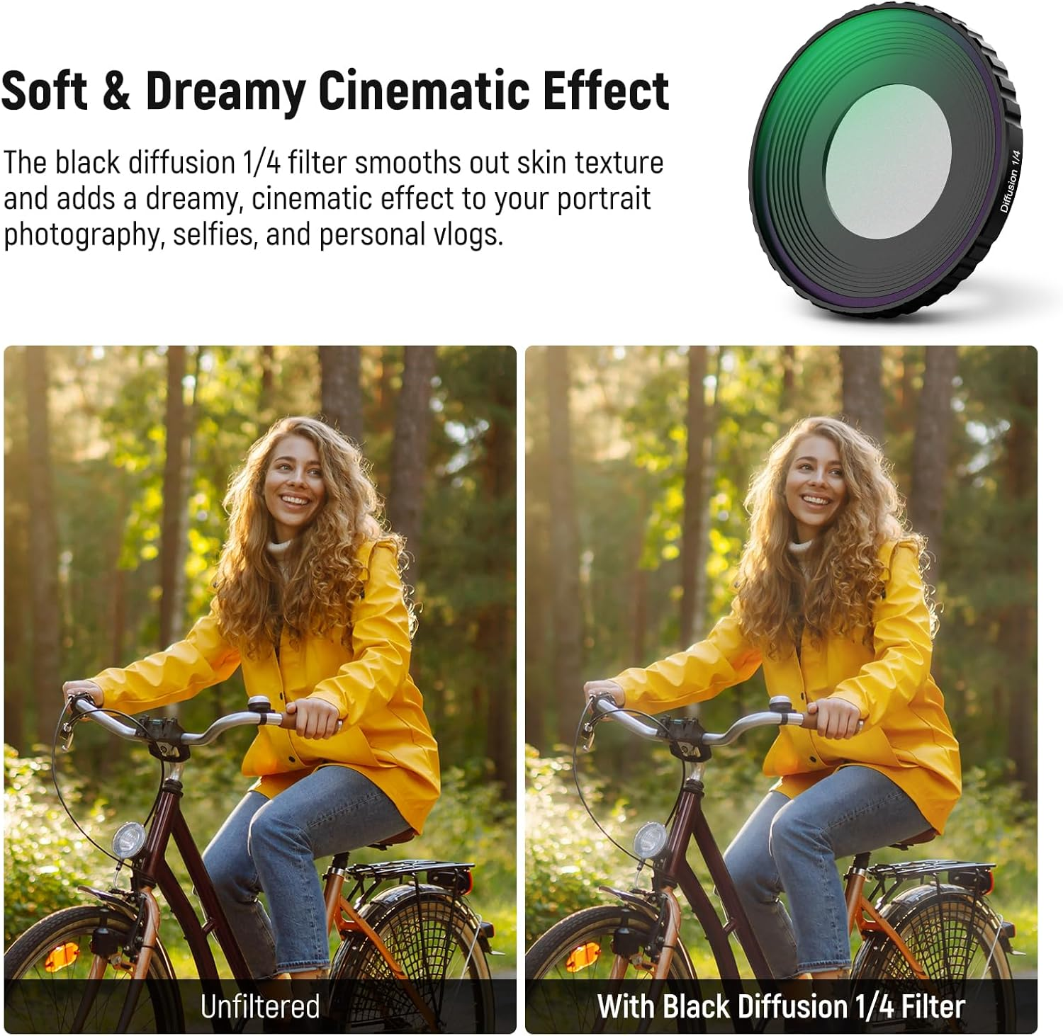 NEEWER ND Filter Kit Compatible with DJI Osmo Action 5 Pro/4, Variable ND8-32 (3-5 Stops) + CPL + Black Diffusion 1/4 Screw on Filter Multicoated HD Optical Glass Action Camera Accessories, FL-52 image number 1