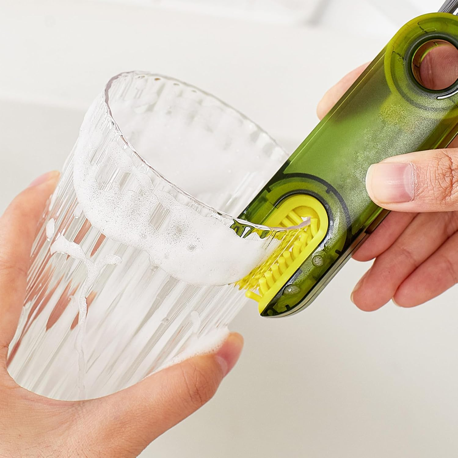 3Pcs 3 in 1 Multifunctional Cup Cleaning Brush Tiny Bottle Cup Lid Detail Brush Straw Cleaner Tools Home Kitchen Cleaning Tools for Deep Detail Cleaning for Water Bottles Coffee Cups Tumblers image number 4