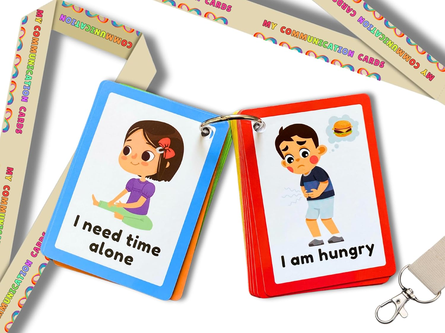 Communication Cards for Non Verbal Children and Adults, Autism Special Needs Visual Aid Communication Speech Delay Flash Cards image number 4