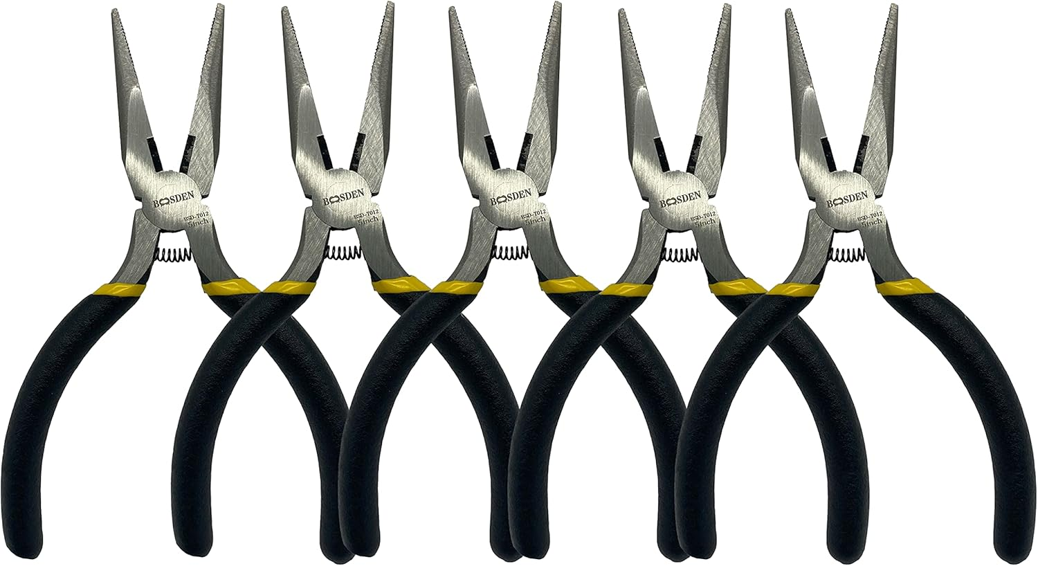 BOOSDEN 5 Inch Small Needle Nose Pliers Set, 5 Pack, Small Pliers Set Tools, Mini Precision Pliers Set, Mini Long Nose Pliers with Wire Cutter for Jewelry Making and DIY image number 4