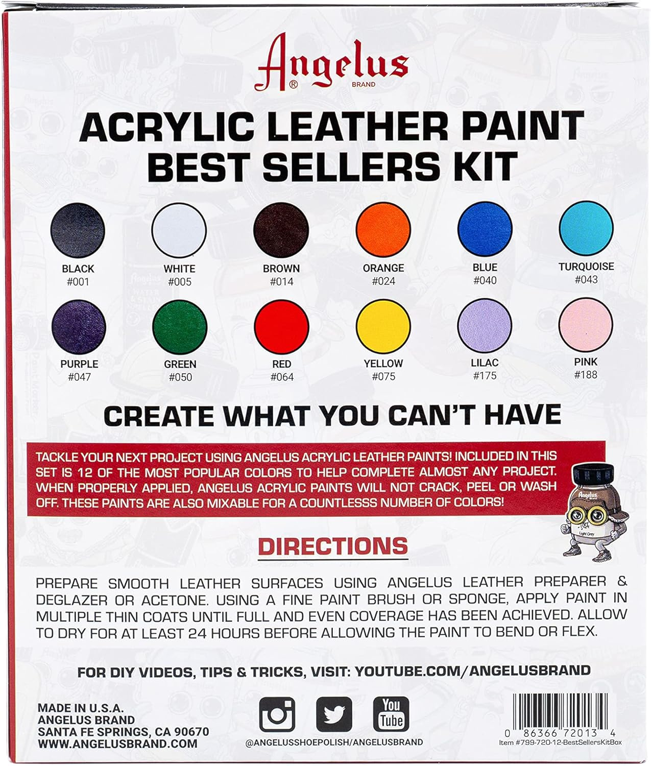 Angelus Acrylic Leather Paint Set, Best Sellers image number 5