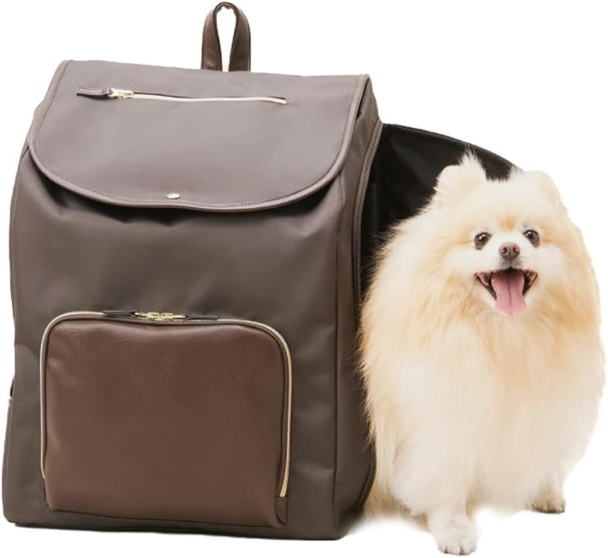 Iris Ohyama P-MPR350 Pet Carrier, Cat Carrier, Front Hanging Pet Backpack, Prevents Jumping Lead, Black