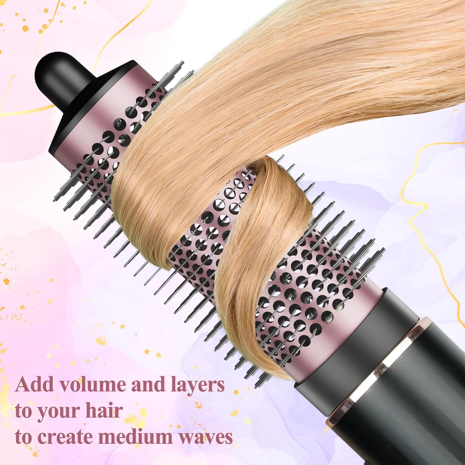 AFDD round Volumizing Brush for Shark Flexstyle Attachment, Normal round Brush Compatible with Flexstyle HD400 Series, Fine Limp Flat Hair Volumizer Attachment Tool for Daily Styling image number 6