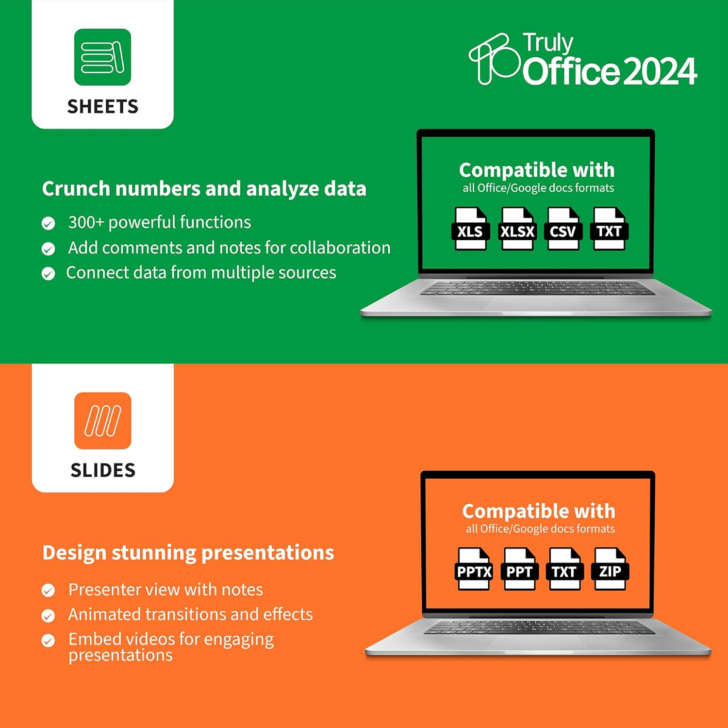 Trulyoffice 2024 Student Lifetime License | 3 in 1 All Access Trulyoffice Suite | Words, Sheets, Slides (PC) image number 3