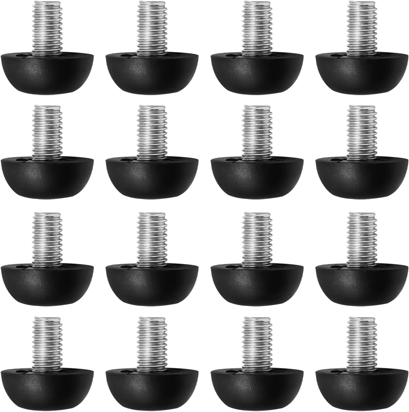 8Mm X 1.25 M8 Leveling Feet Adjustable Furniture Leg Leveler Replacement Outdoor Patio Stainless Steel Screw-In Leveling Feet Glides (16PCS)