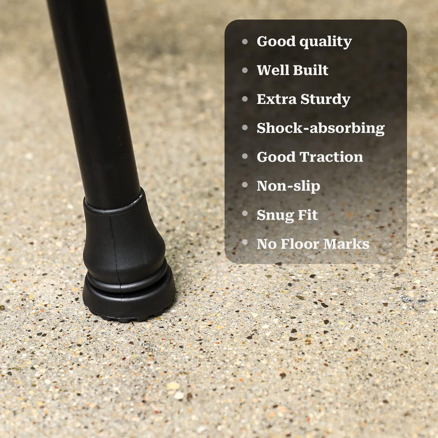 4Pcs Cane Tips 3/4 Inch Heavy Duty Rubber Cane Tips, anti Slip TPR Replacement Rubber Tips for Canes, Walking Sticks, Hiking Stick, Seniors Crutches image number 5