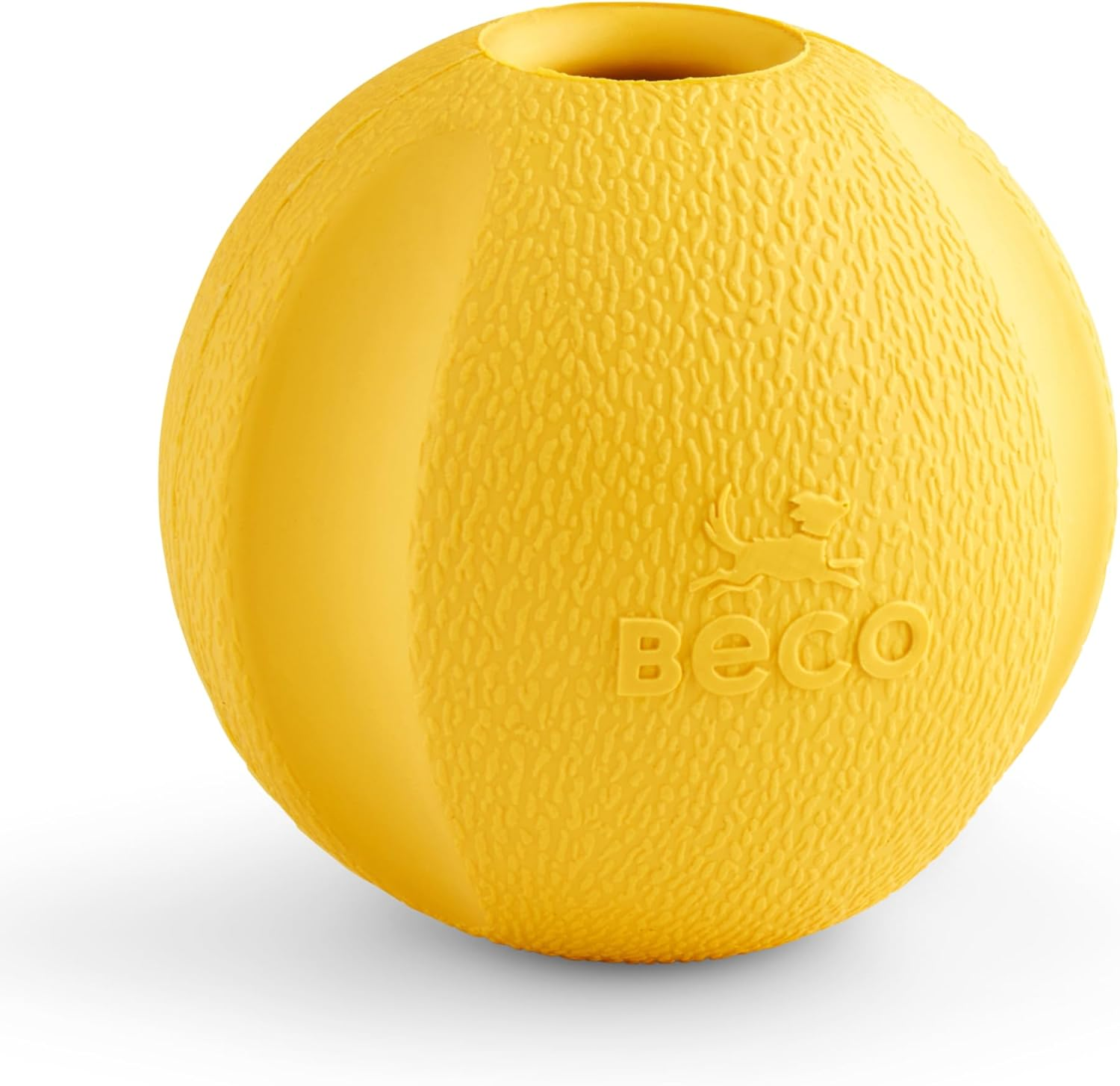 Beco Rubber Fetch Ball Yellow