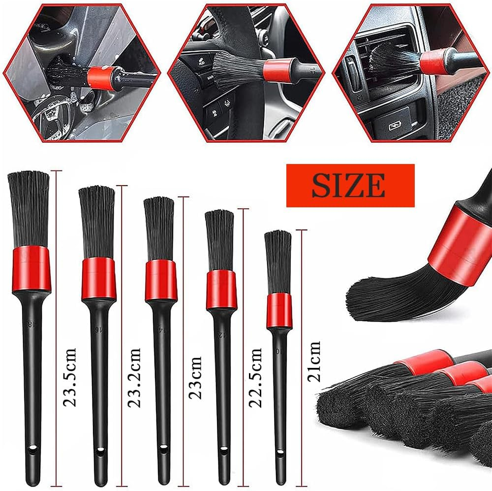 25 Pcs Car Detailing Kit,Auto Detailing Drill Brush Set,For Cleaning Wheel,Tire and Rim Brush,Car Wash Kit,For Cars,Bikes,Carpet,Bathroom,Kitchen image number 4