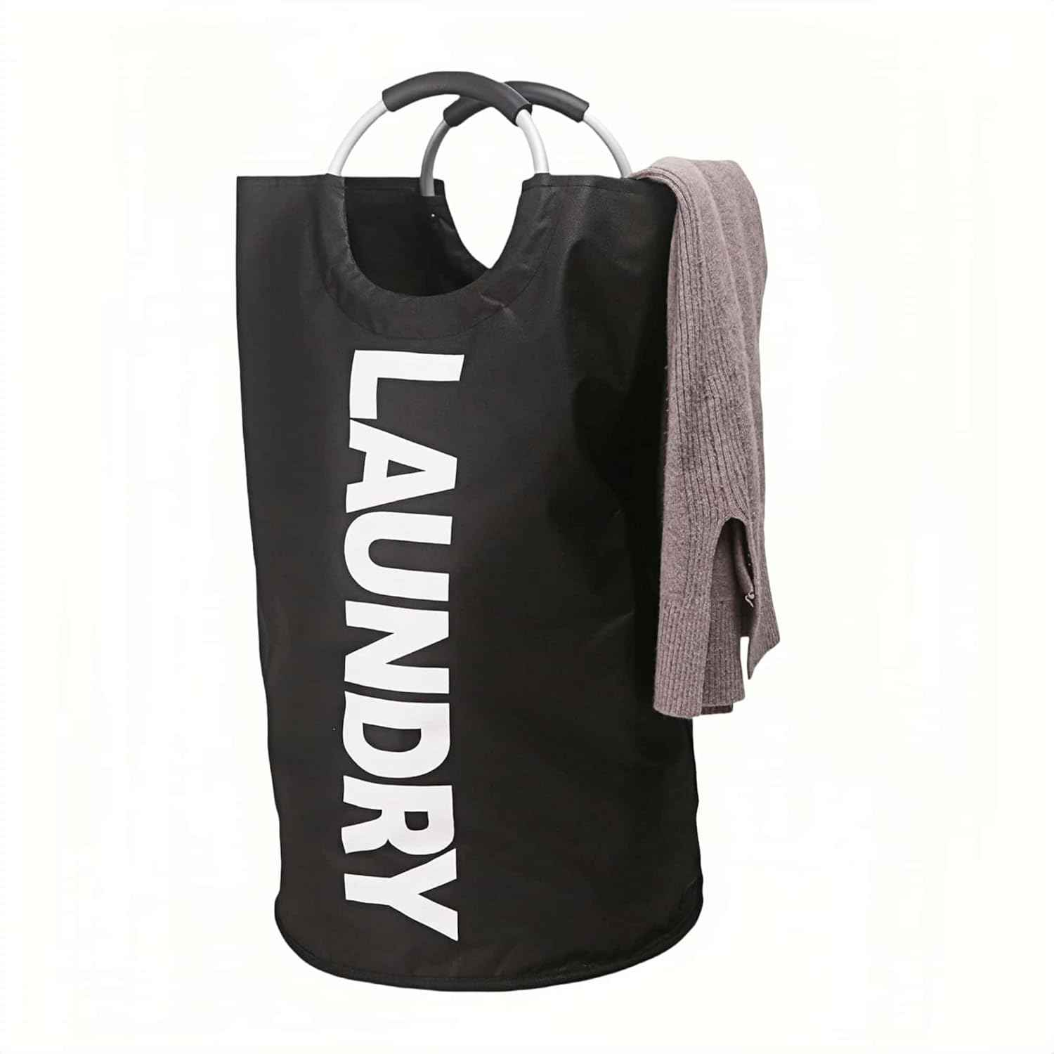 HOLADAWN 90L Large Collapsible Laundry Basket, Waterproof Tall Freestanding Clothes Hamper, Heavy Duty Dirty Laundry Bag image number 5