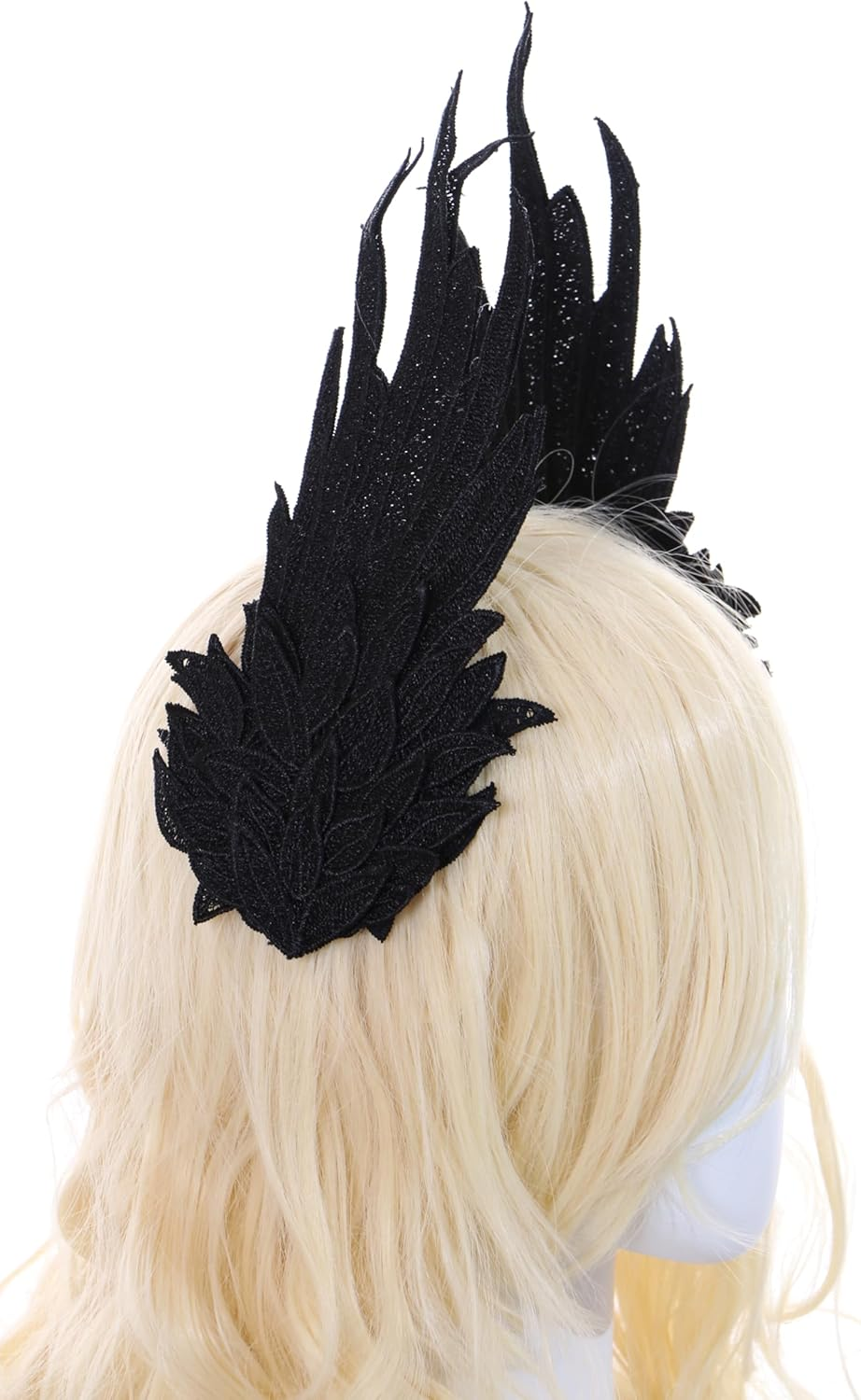 C-108-2 Black Angel Wings Goddess Hair Clips Gothic Lolita Party Celebration Hair Accessories Head Accessory image number 3