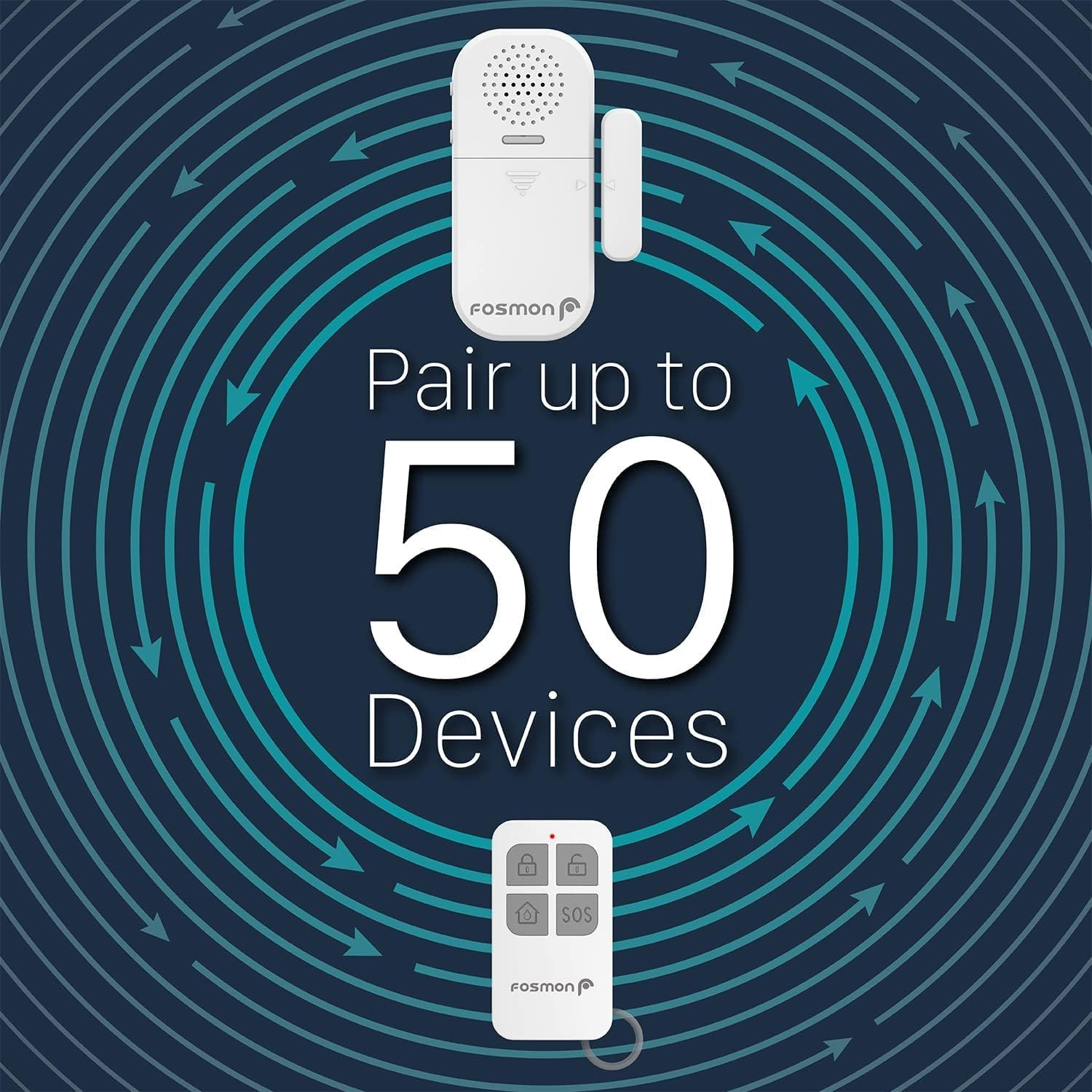 Anti Theft Burglar Alarm with Remote, Wireless Window and Door Open Entry Alert Magnetic Contact Sensor Battery Operated Loud 130Db Siren for Home Security, Business, Kids Safety, Pool Entrance image number 6