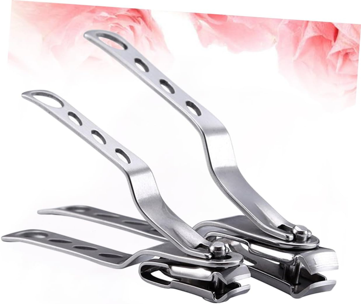 BELLIFFY 360 Degree Rotating Nail Clipper Set Stainless Steel Nail Cutter 2Pcs (Large Small) Ergonomic Design Portable for Men Women Home Travel image number 2