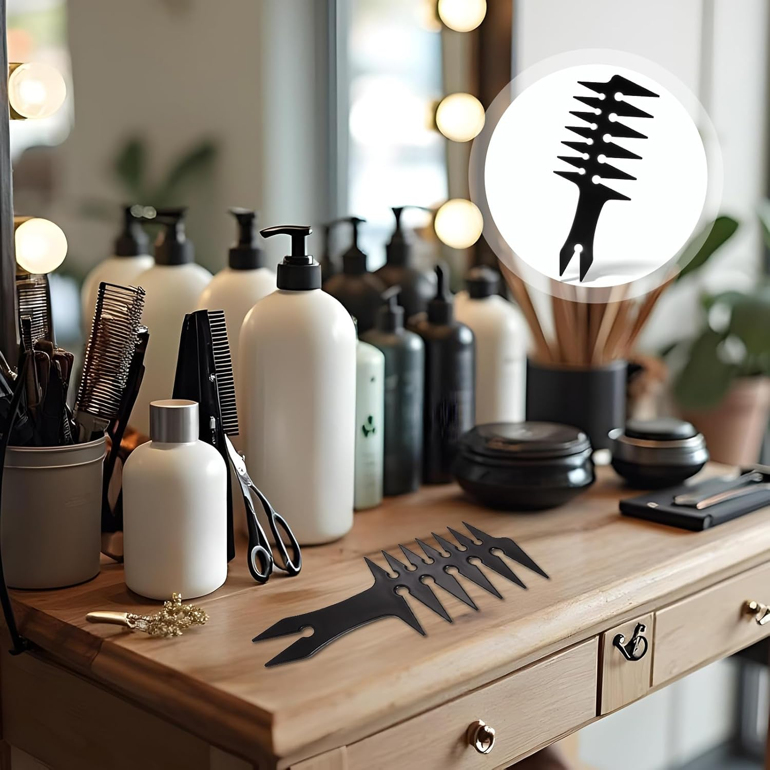 Hair Wide Tooth Comb - Double Sided Detangling Comb for Men'S Hairstyling