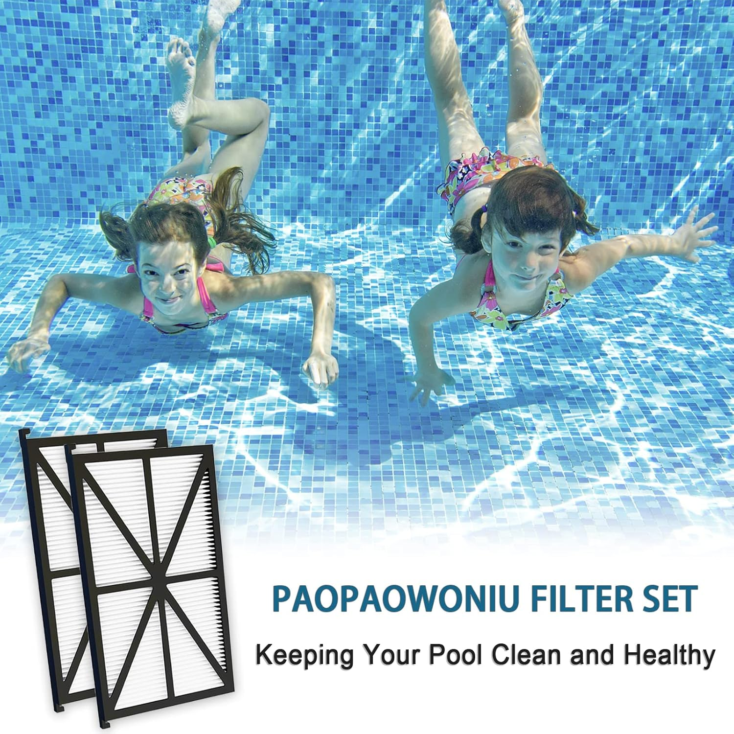 Paopaowoniu RCX70101PAK2 Robotic Pool Filter Compatible with Hayward Tigershark, Tiger Shark QC, Sharkvac, Shark Vac XL, Aqua Vac, Replacement Robotic Pool Cleaner Filter Cartridges (2 Pack)