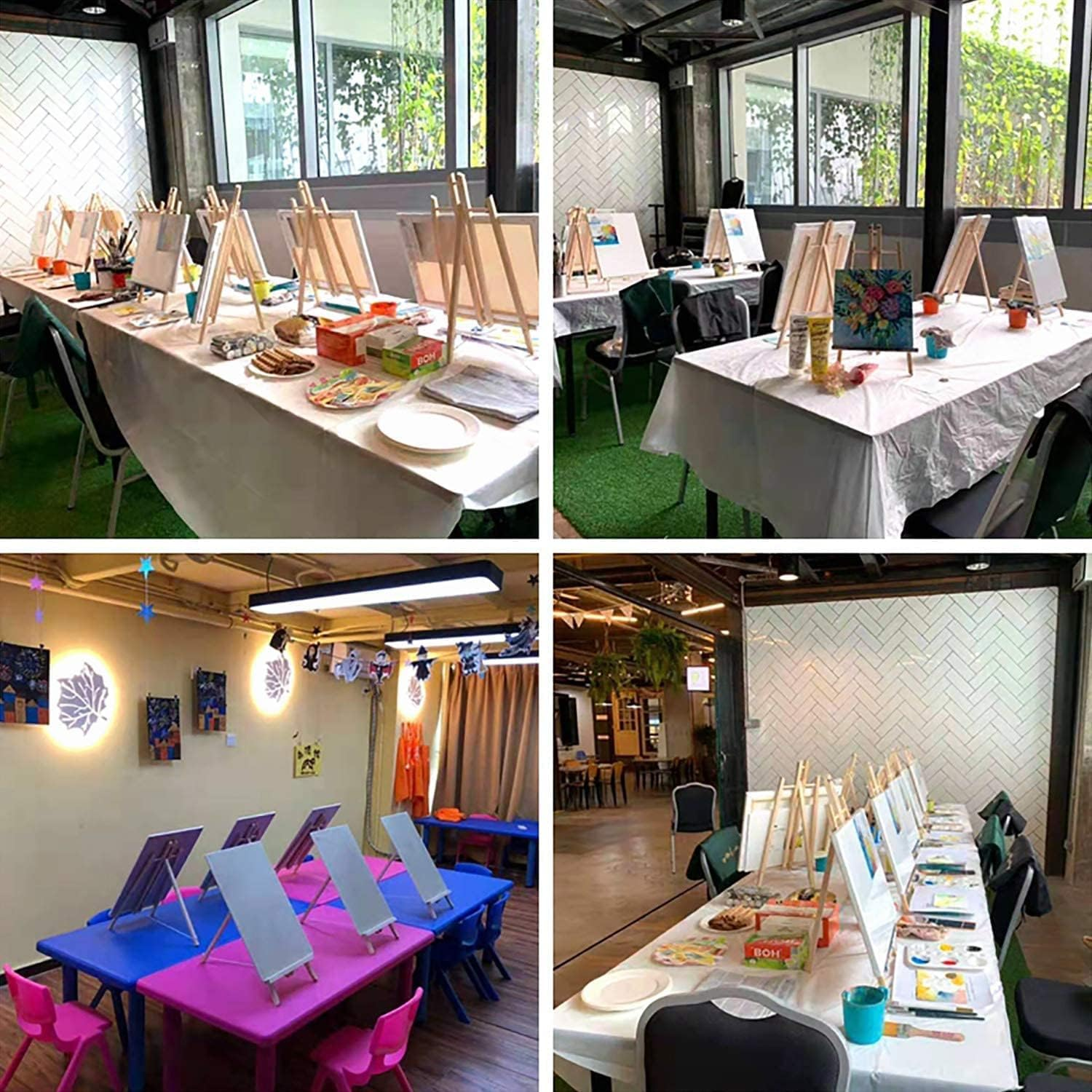 MEEDEN 16" Tall Tabletop Easel - 12PCS Medium Tabletop Display Solid Beech Wood Easel, for Kids Artist Adults Classroom/Parties Painting Display, Standing Easel, Hold Canvas Art up to 16" High image number 4