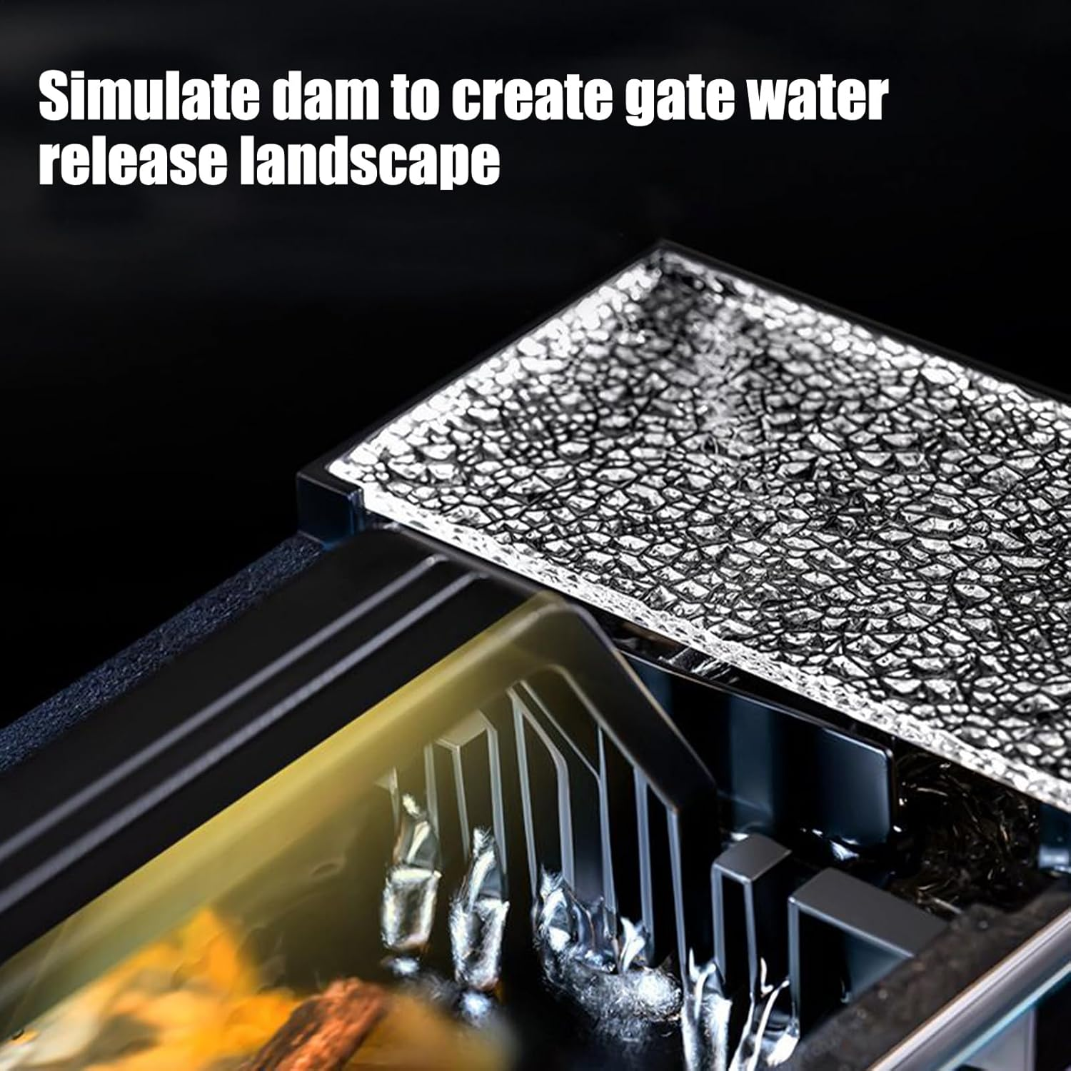 Fish Tank Kit | Fish Tanks with LED Light | Small Aquarium Tank Quiet Pump Kit with Filtration System, Smart Desktop Accessories for Bedroom Living Room Home Decorations