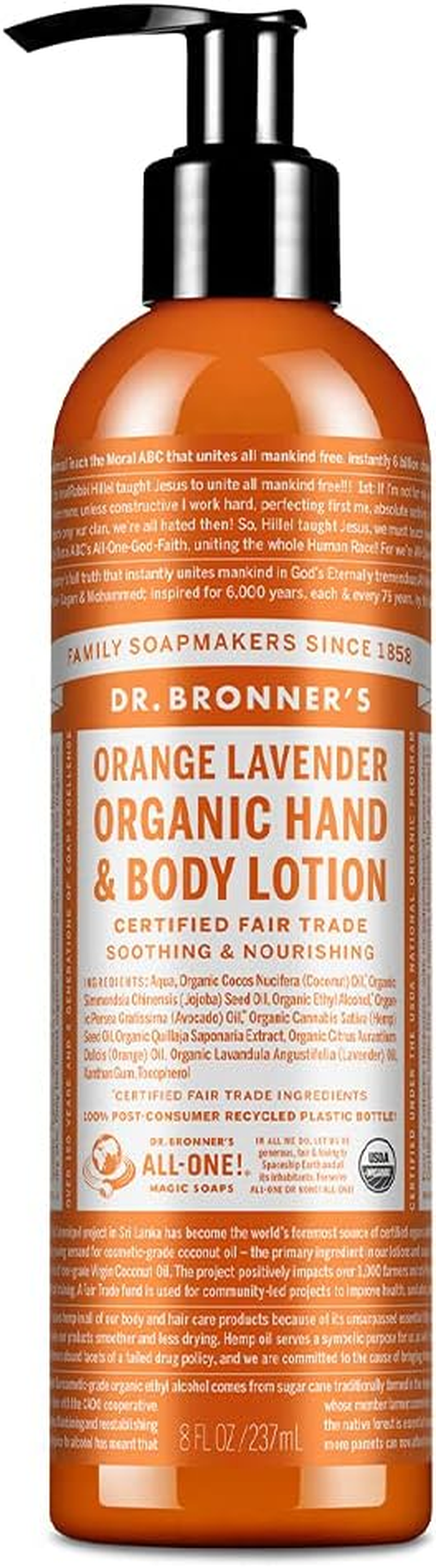 DR BRONNER'S Org Orange Lavender Lotion 237Ml image number 4