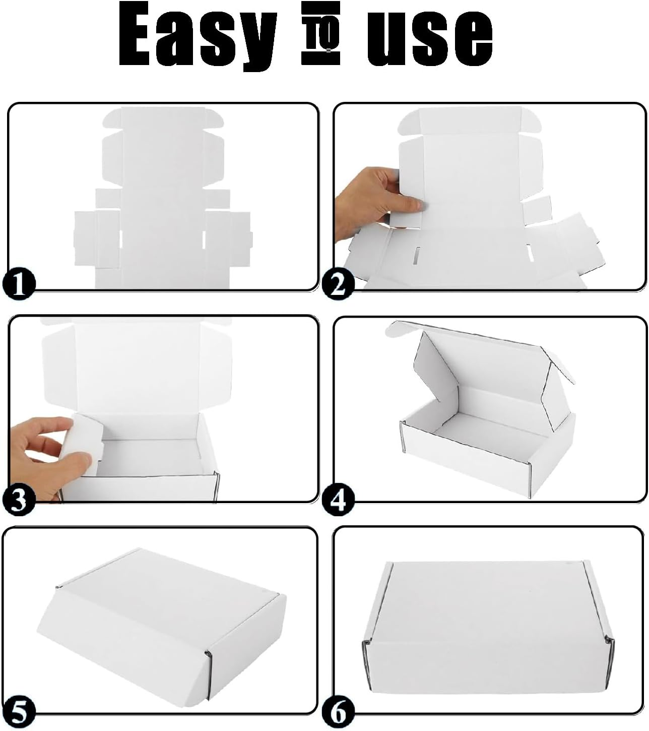 Wzenclave White Corrugated Cardboard Shipping Boxes 150X100X40Mm - Small Mailing Packaging Boxes for Posting, Packing & Storing, Small Business Parcel Post Boxes (25PCS) image number 5