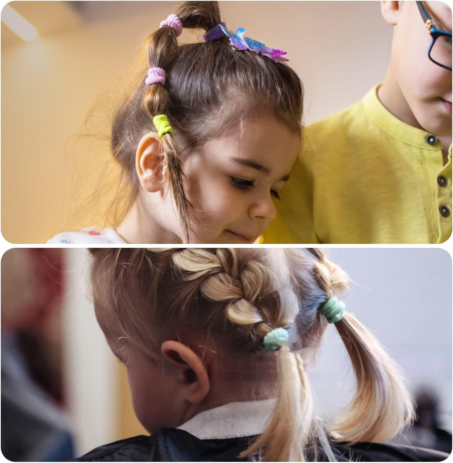 Pack of 200 Colourful and Black Elastic Hair Bands for Women, Girls and Children image number 4