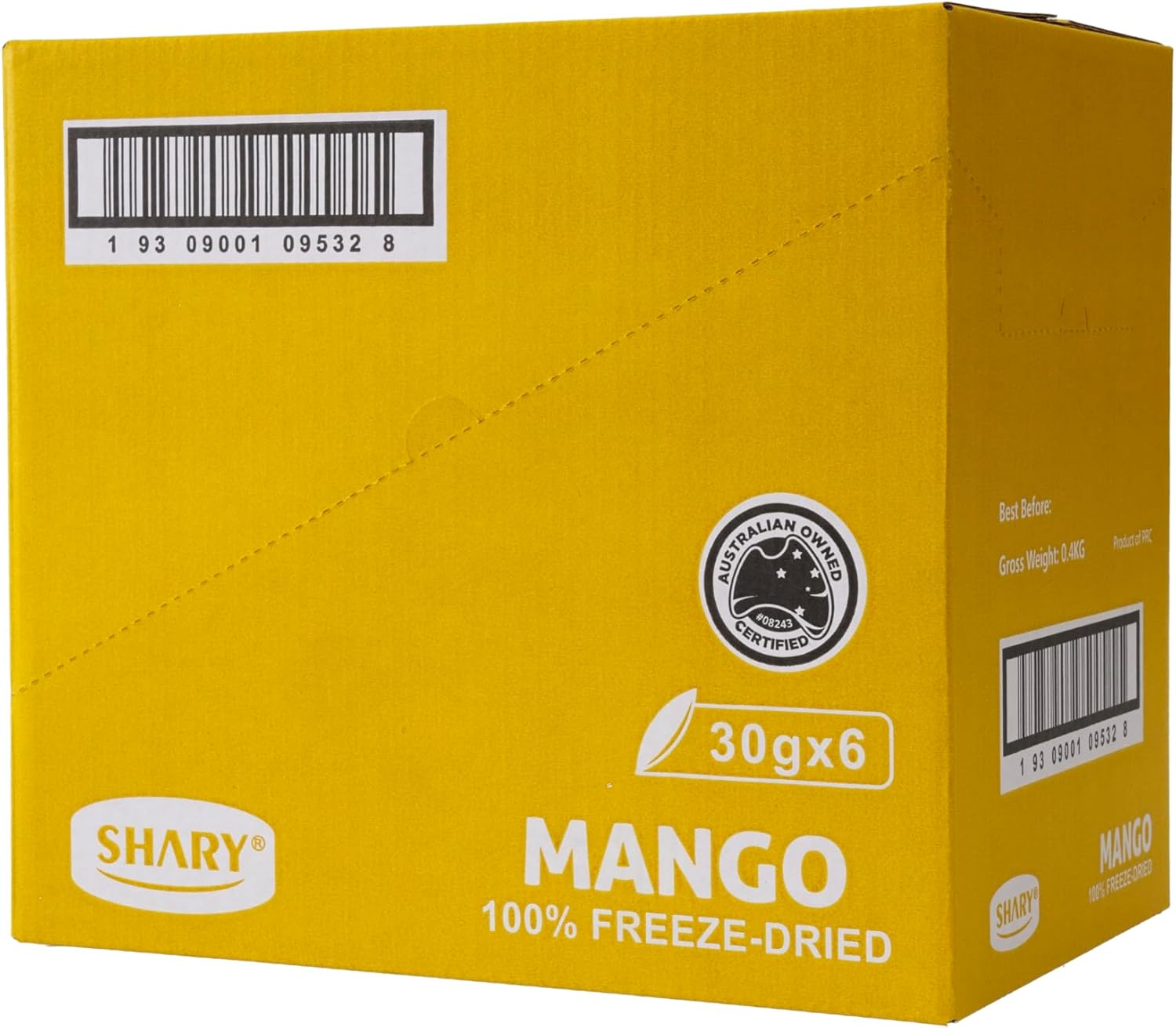 Shary Freeze Dried Mango Crisps, 6 X 30G Bulk Pack &ndash; Healthy Snack, 100% Natural, Vegan, Gluten-Free, No Added Sugar, Crunchy & Delicious image number 1