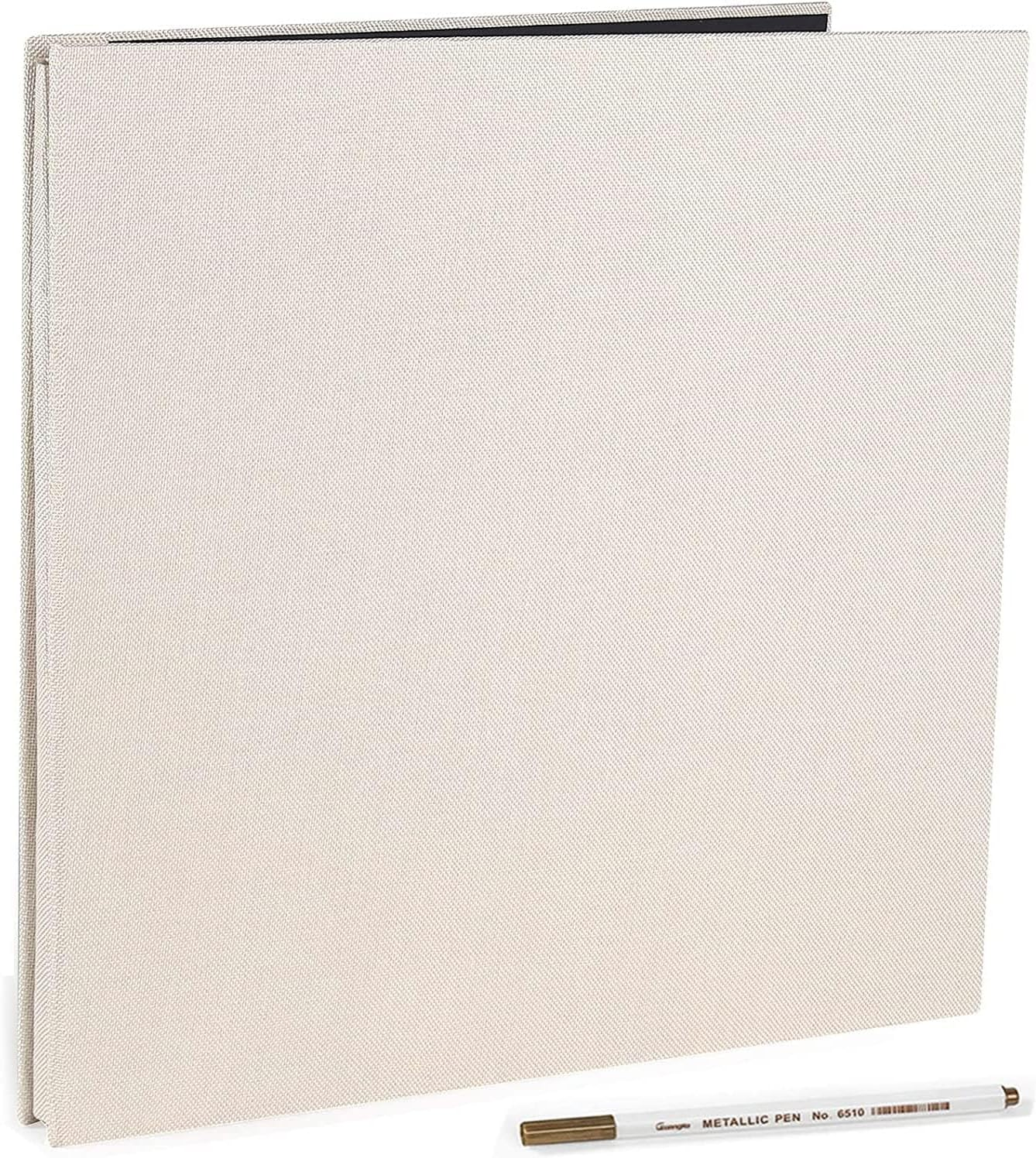 ROROUP Photo Albums, Extra Large Capacity Family Wedding Picture Albums Photo Book, Magnetic Self-Stick Photos Hand Made DIY Albums, Memory Book Holds 3X5, 4X6, 5X7, 6X8, 8X10 Inch Photos (Cream) image number 2