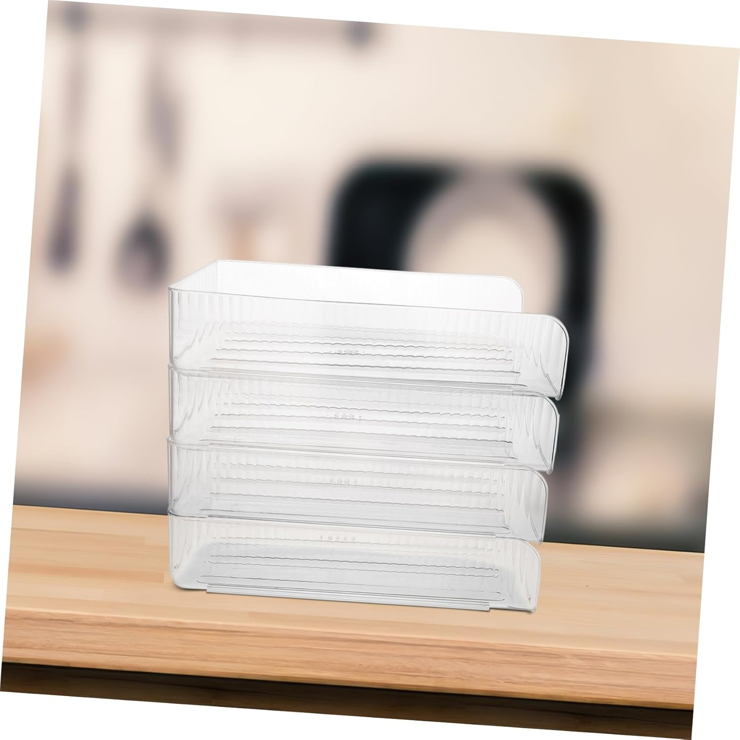 NAMOARLY 4Pcs Desk Organizer Paper Storage Tray Stackable Storage Boxes for Office Home Office Accessories