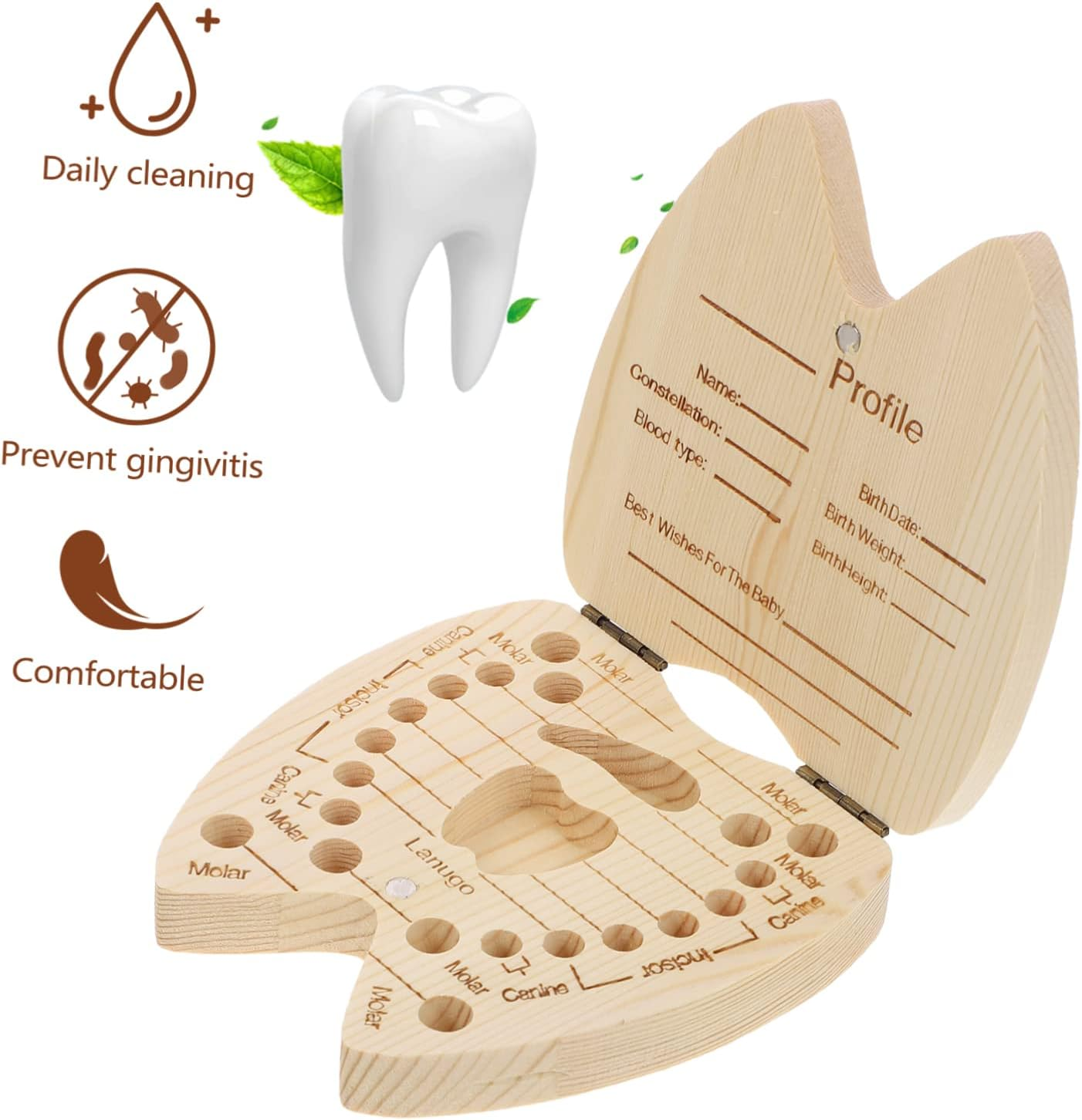 SUPVOX Tooth Fairy Keepsake Box for Teeth with Labels for Boys Durable Design image number 6