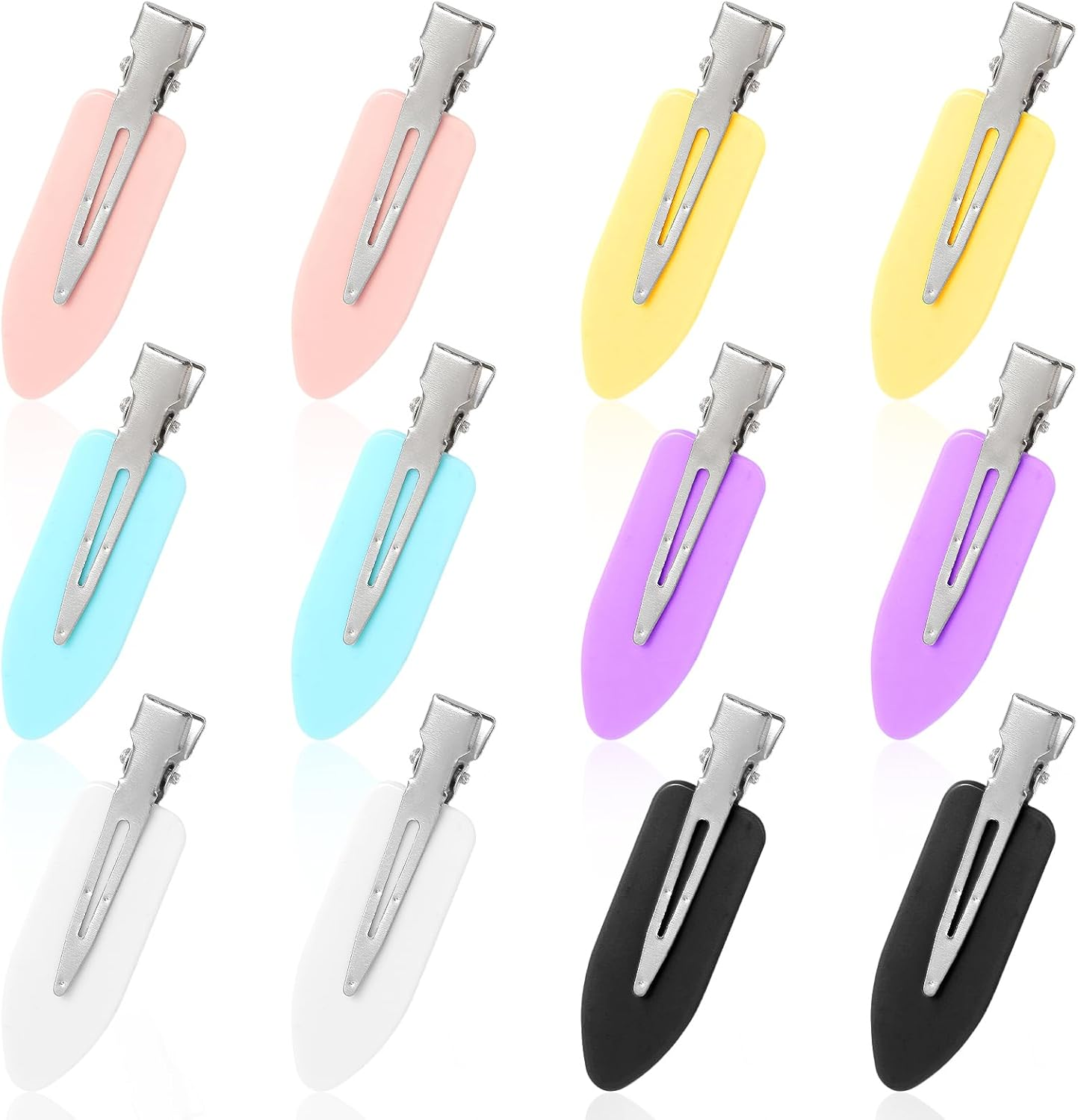 Oruola 12Pcs Bangs Hair Clips,No Bend No Crease Hair Clips,Creaseless Hair Clips for Makeup，Flat Clips for Women and Girls(6 Colors) image number 4