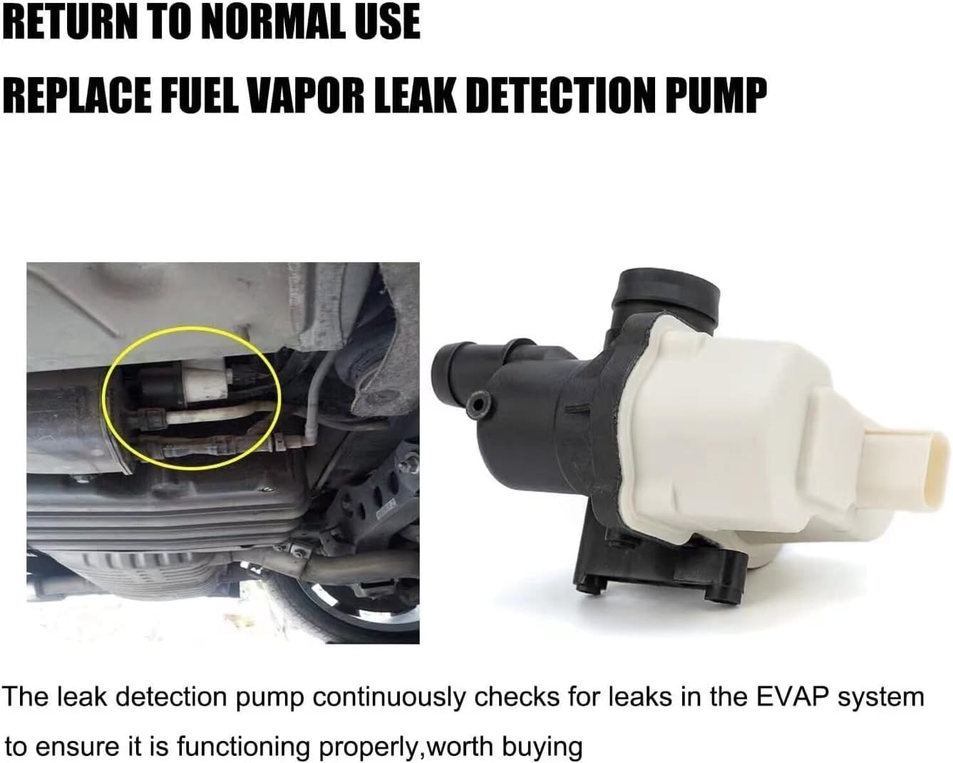 Fuel Vapor Leak Detection Pump, Automotive Replacement Part 0261222018 SD70-001 image number 4