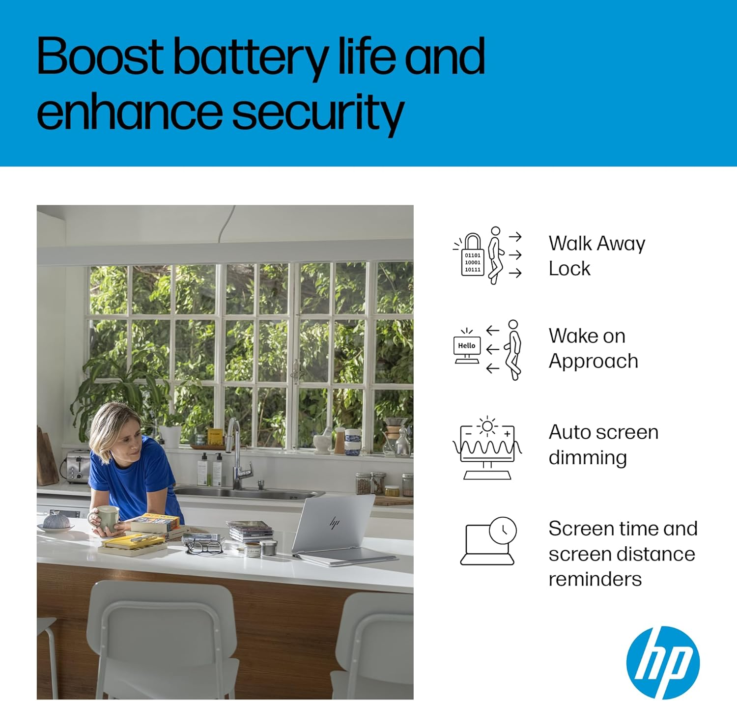 HP Omnibook X Flip Next Gen AI 14" Laptop, 2K Touch Display, AMD Ryzen&trade; AI 5 Processor, 16GB RAM, 512GB SSD, Windows 11 Home, Glacier Silver, C5AY3PA image number 3